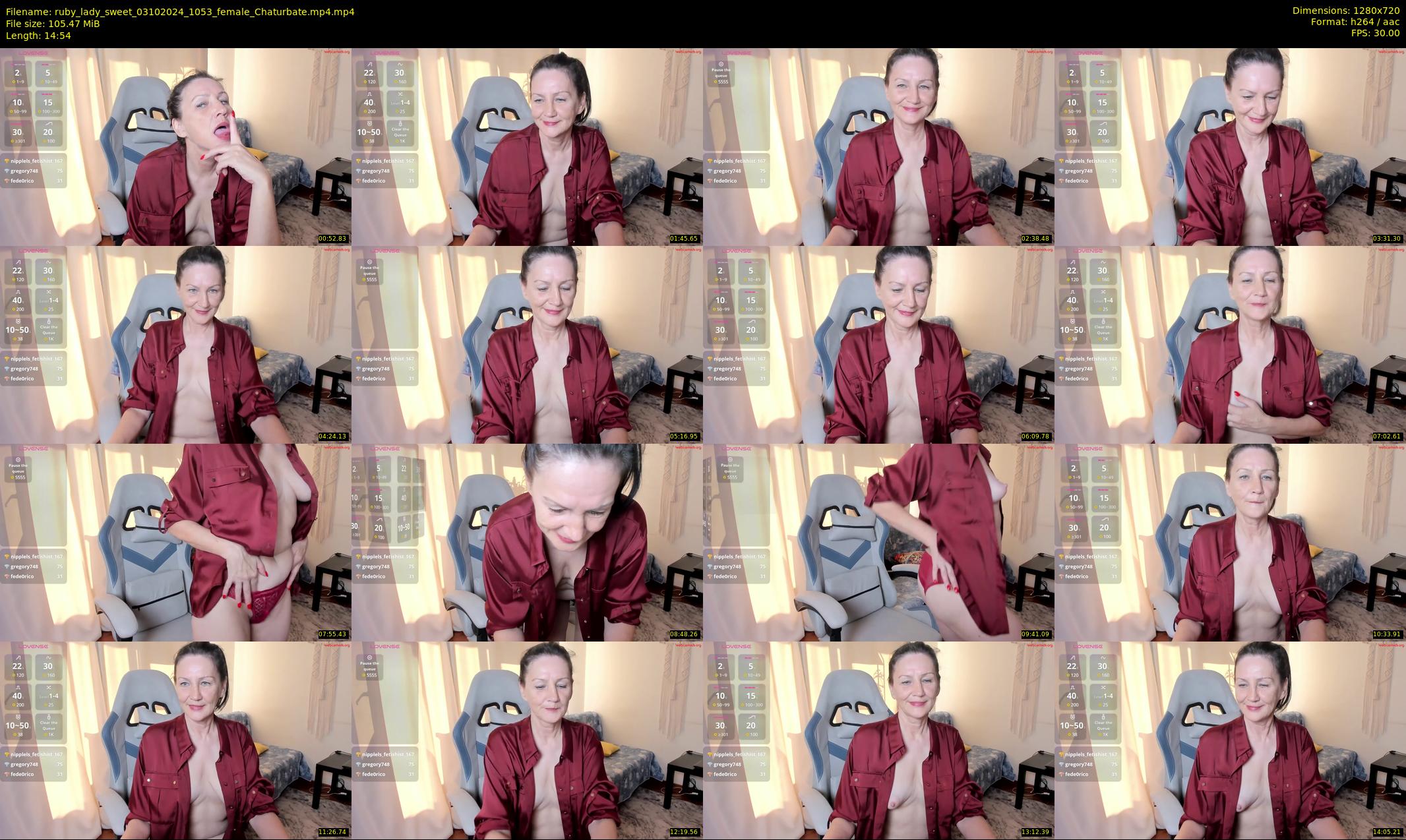 ruby_lady_sweet — 15 minute Chaturbate female cam show recording, 720p, Oct 3, 2024