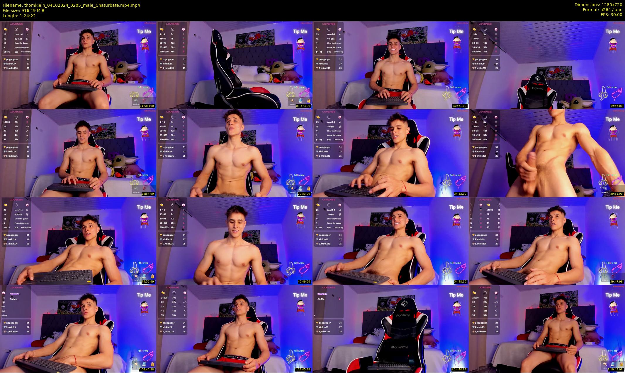 thomklein — 85 minute Chaturbate male cam show recording, 720p, Oct 4, 2024