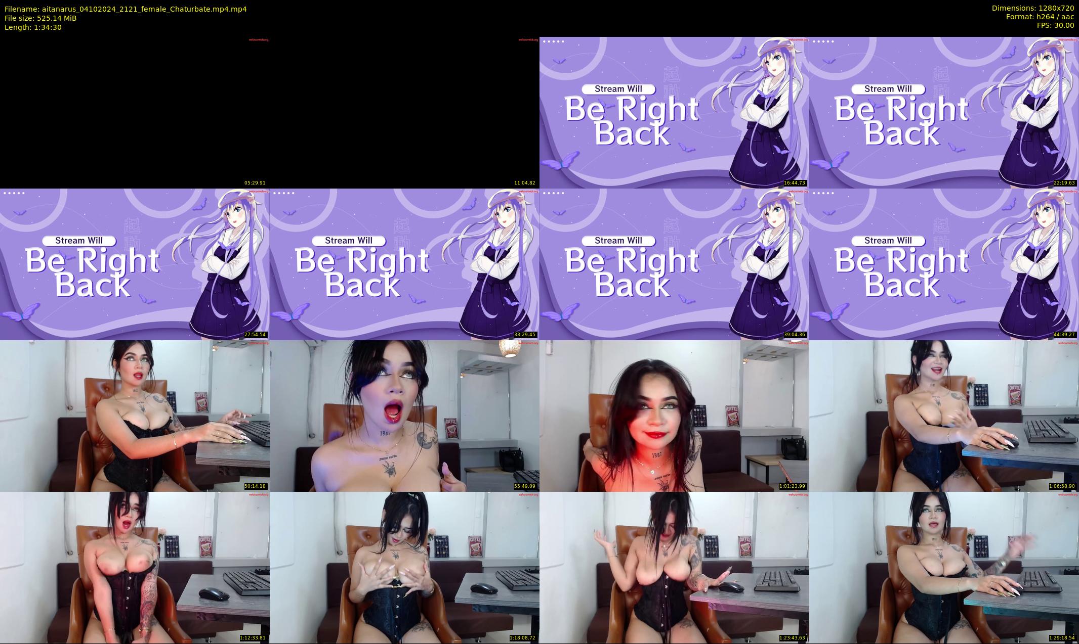 aitanarus — 95 minute Chaturbate female cam show recording, 720p, Oct 4, 2024
