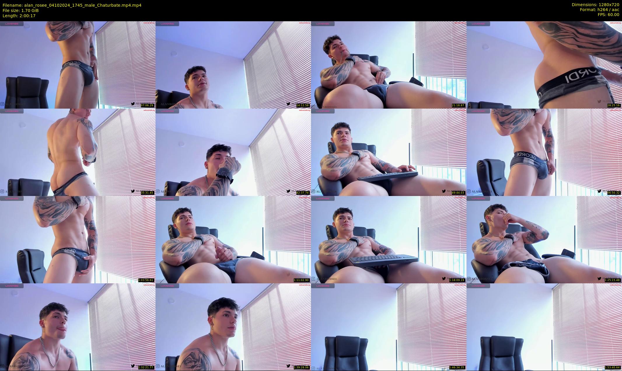 alan_rosee — 121 minute Chaturbate male cam show recording, 720p, Oct 4, 2024