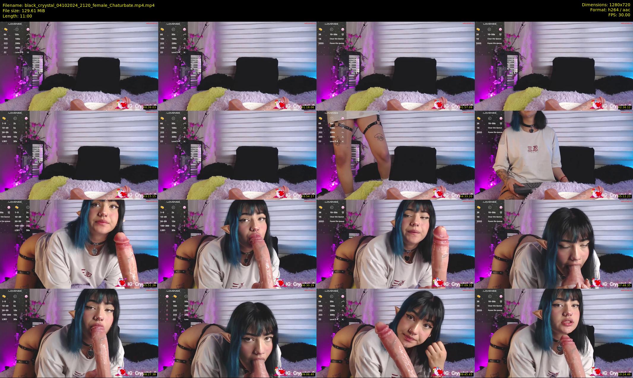 black_cryystal — 11 minute Chaturbate female cam show recording, 720p, Oct 4, 2024