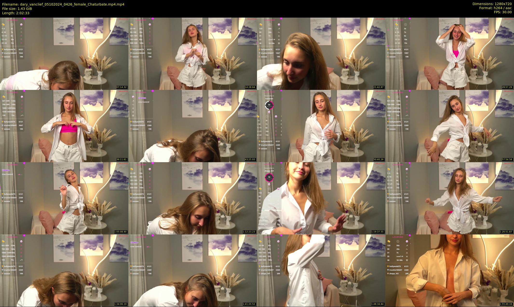dary_vanclief — 123 minute Chaturbate female cam show recording, 720p, Oct 5, 2024