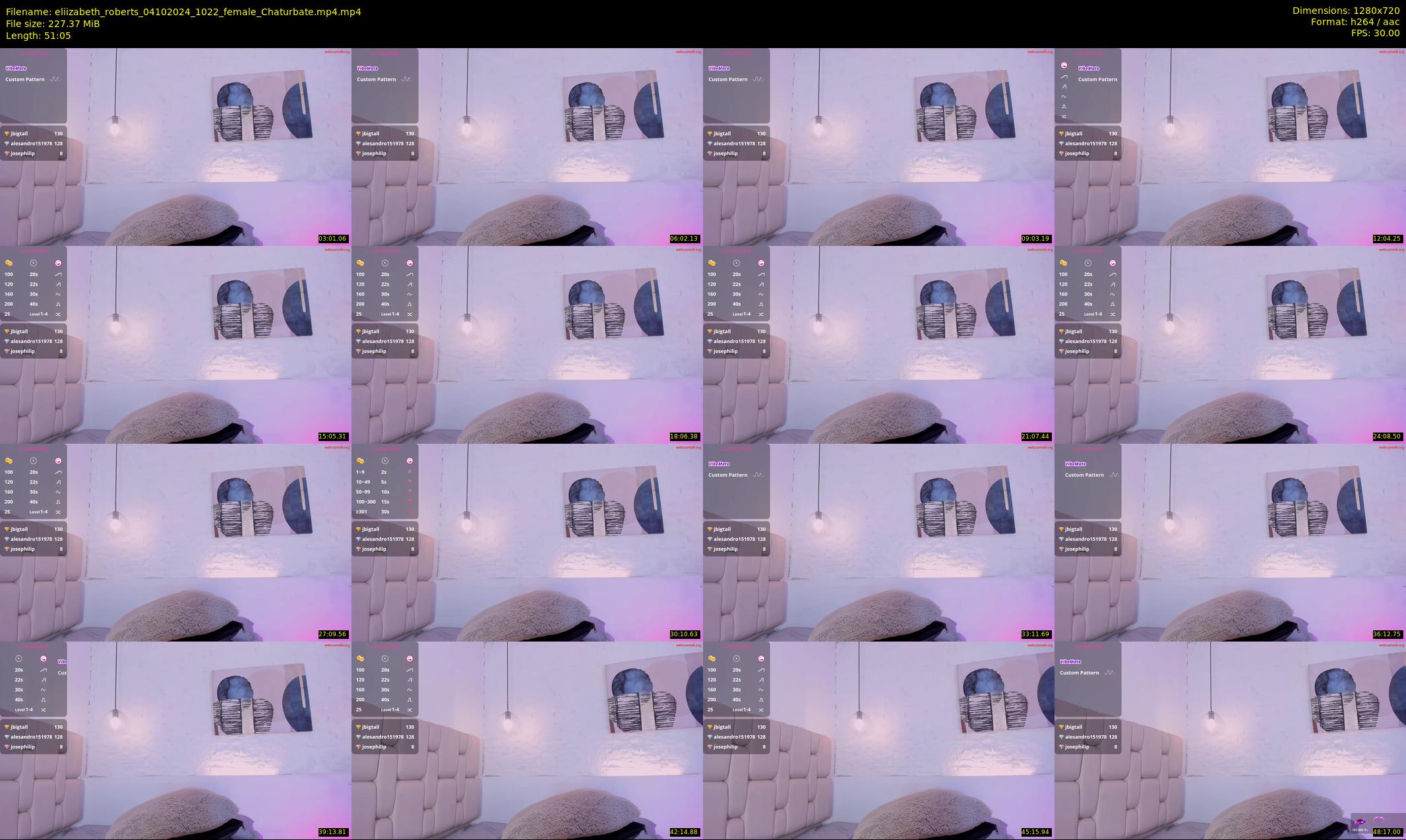 eliizabeth_roberts — 52 minute Chaturbate female cam show recording, 720p, Oct 4, 2024