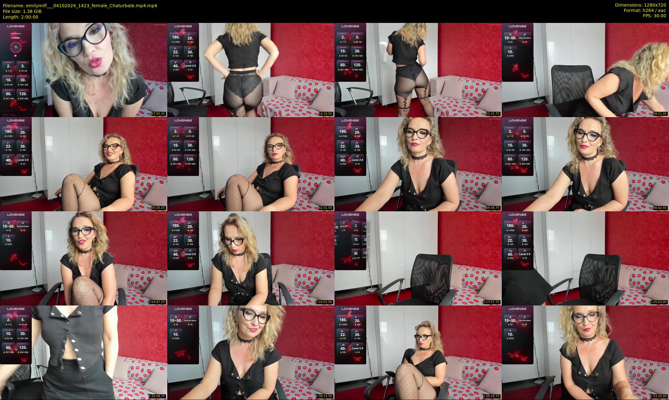 emilymilf__ — 120 minute Chaturbate female cam show recording, 720p, Oct 4, 2024