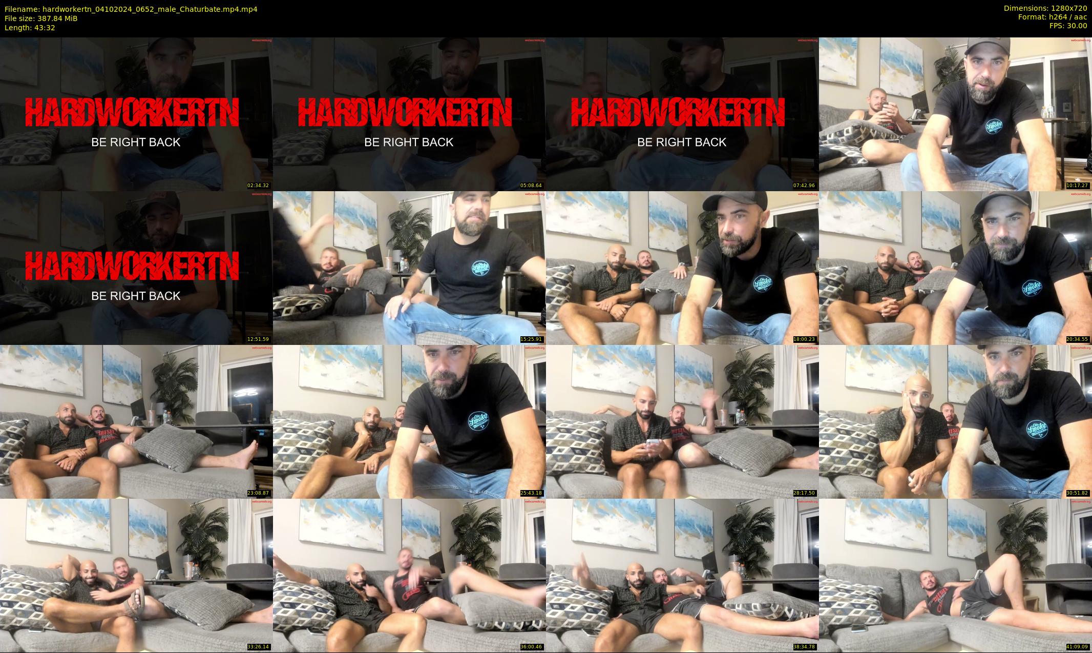 hardworkertn — 44 minute Chaturbate male cam show recording, 720p, Oct 4, 2024