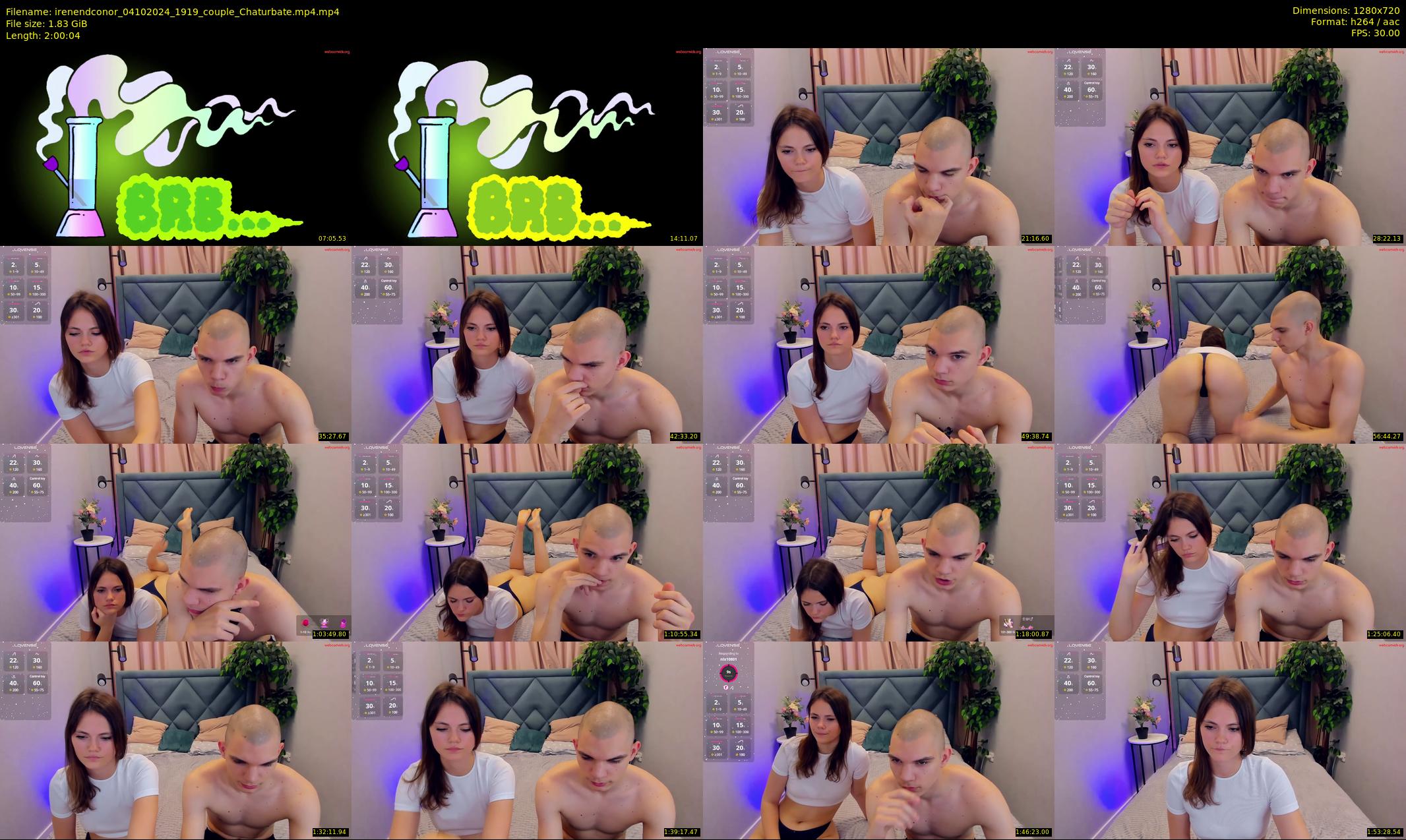 irenendconor — 121 minute Chaturbate couple cam show recording, 720p, Oct 4, 2024