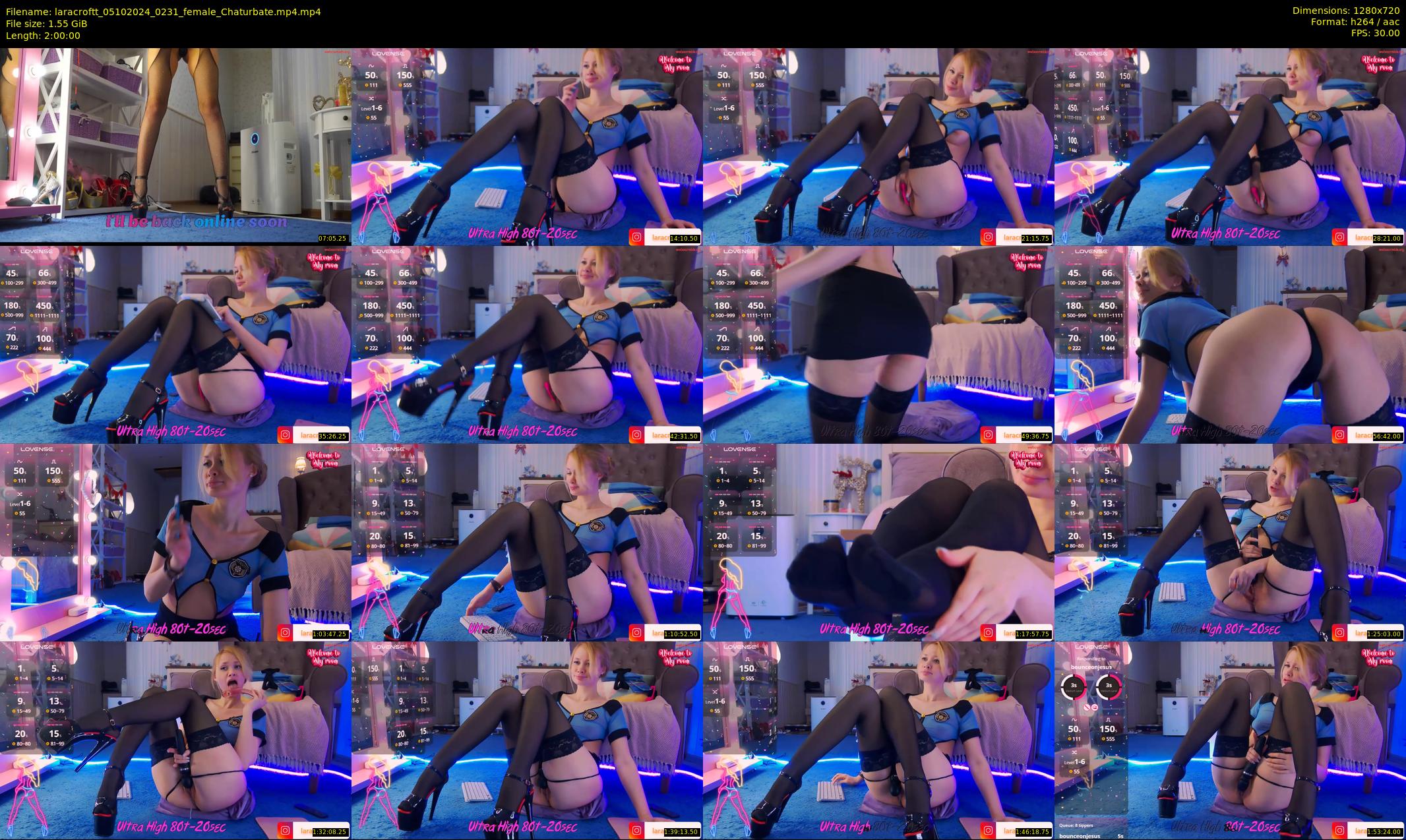 laracroftt — 120 minute Chaturbate female cam show recording, 720p, Oct 5, 2024
