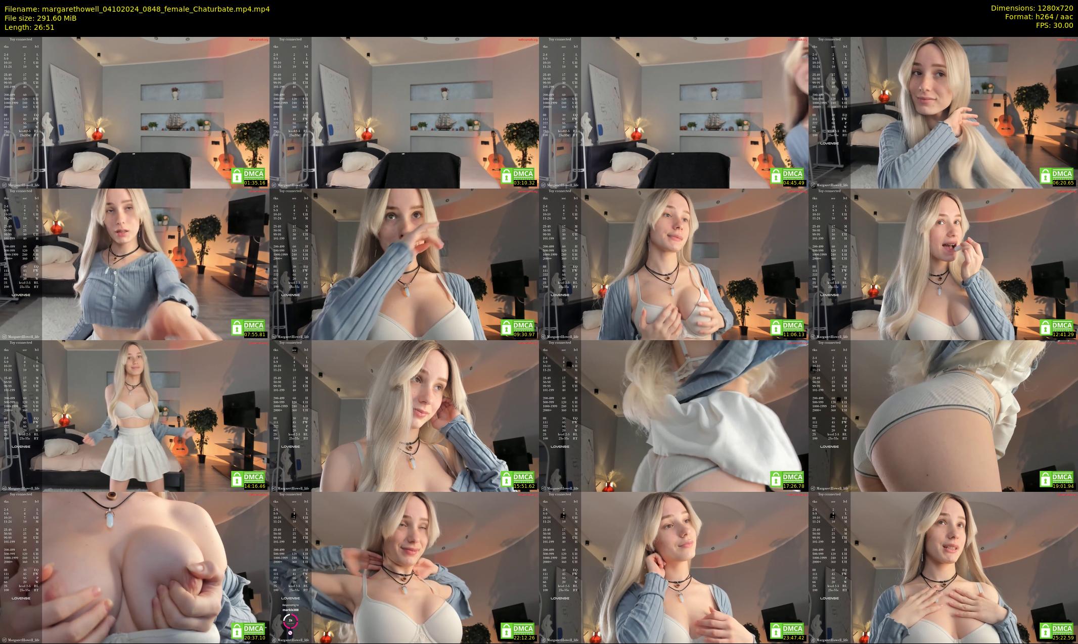 margarethowell — 27 minute Chaturbate female cam show recording, 720p, Oct 4, 2024