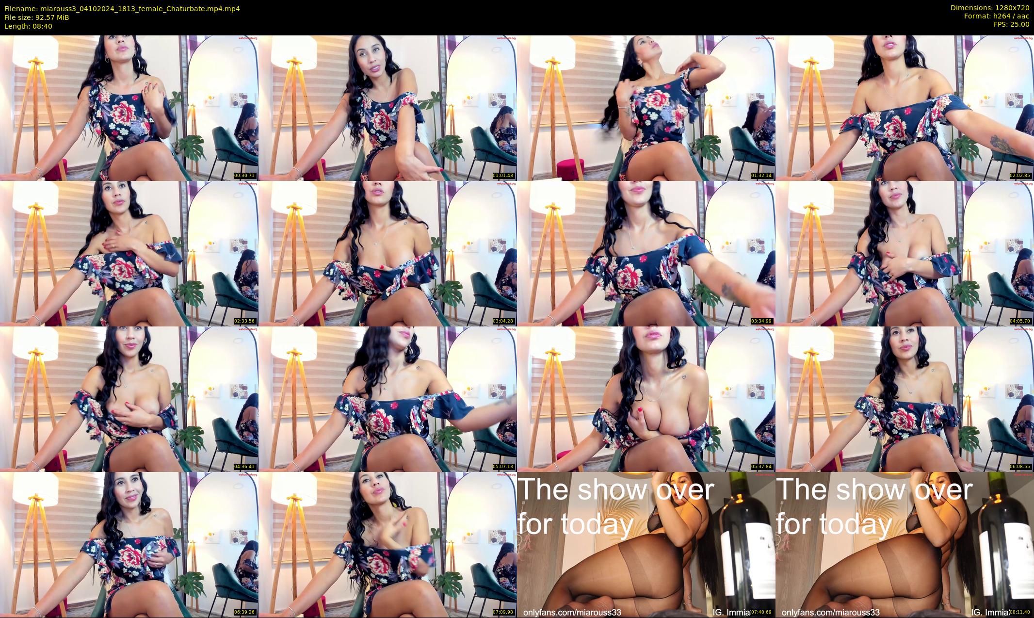 miarouss3 — 9 minute Chaturbate female cam show recording, 720p, Oct 4, 2024
