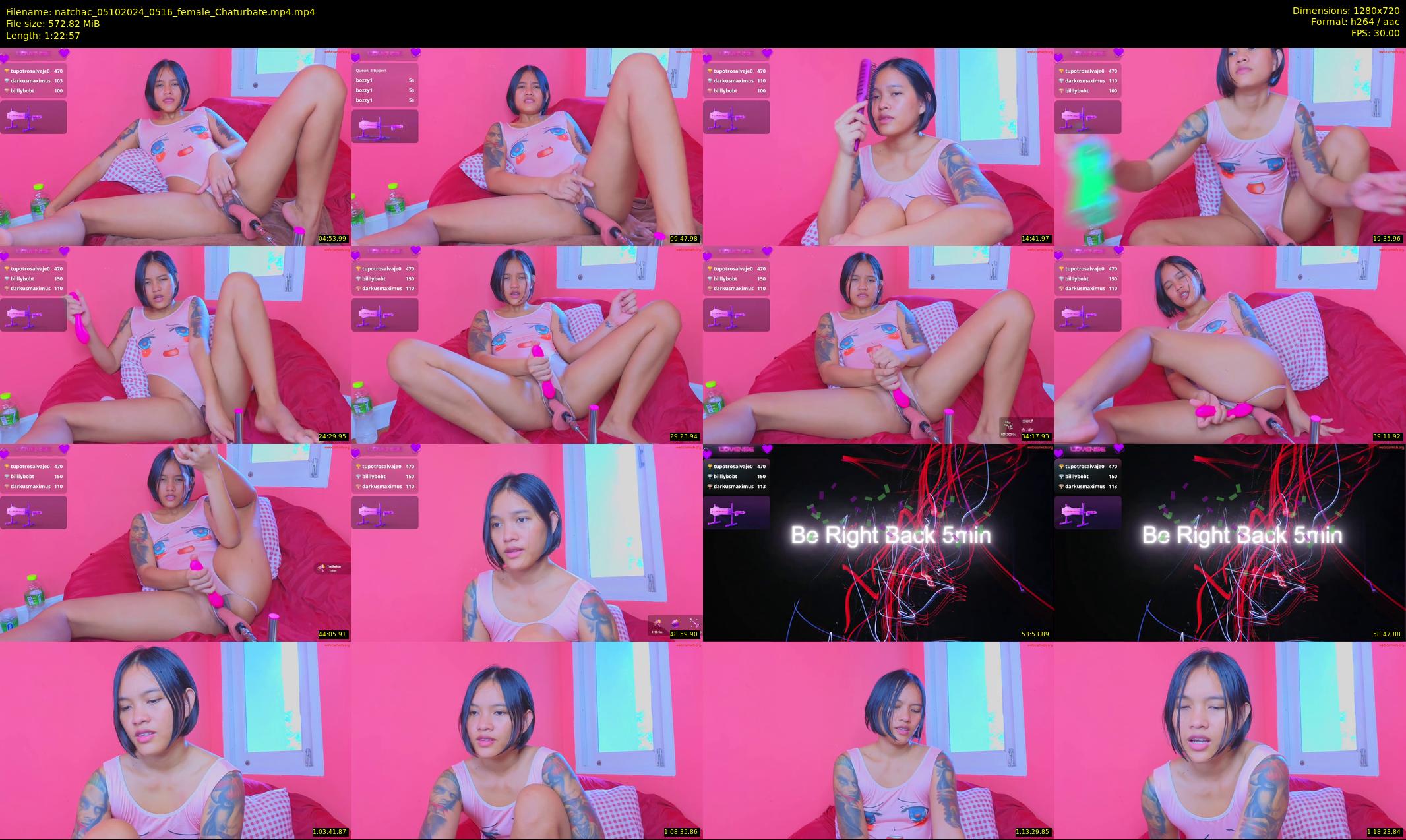 natchac — 83 minute Chaturbate female cam show recording, 720p, Oct 5, 2024