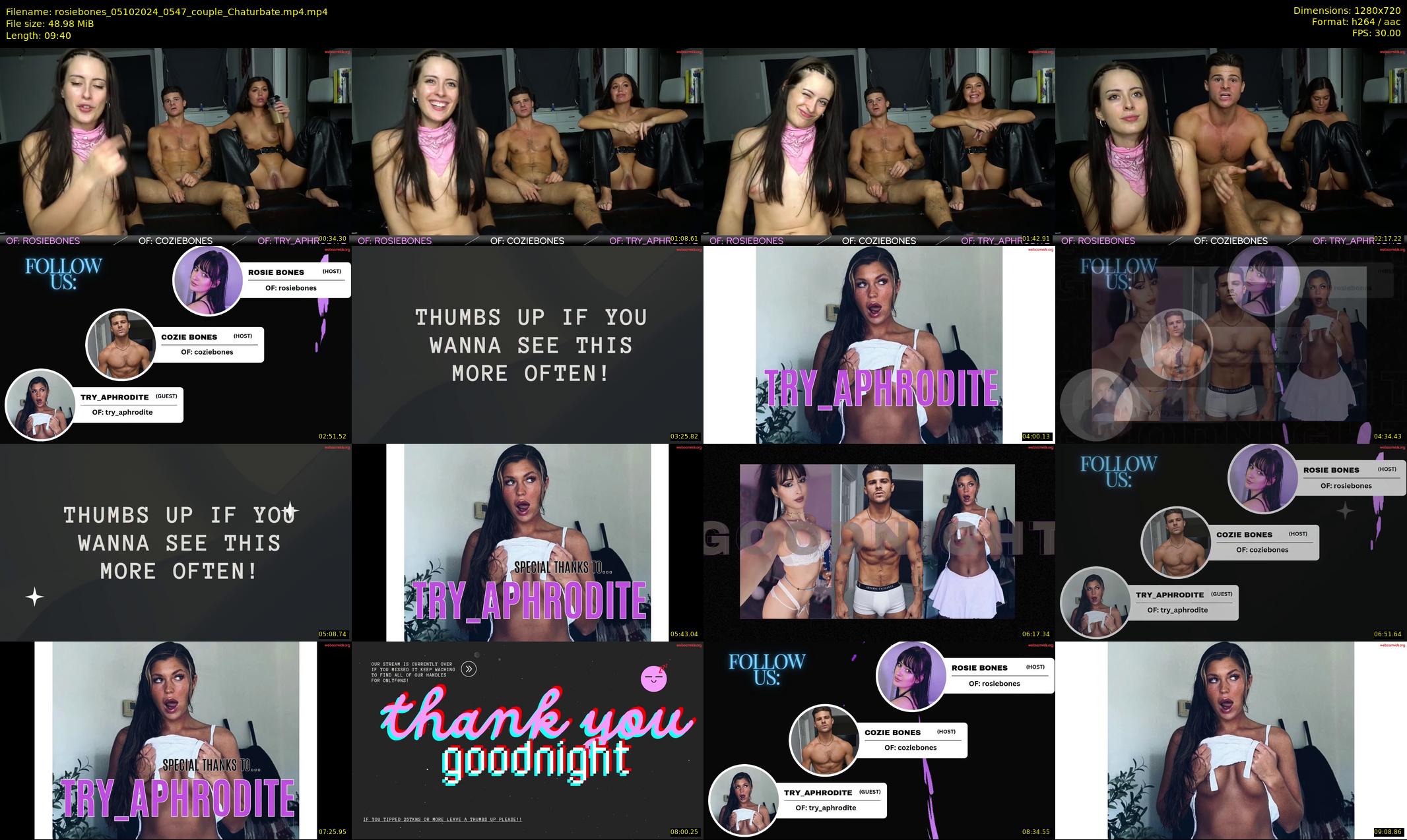 rosiebones — 10 minute Chaturbate female cam show recording, 720p, Oct 5, 2024