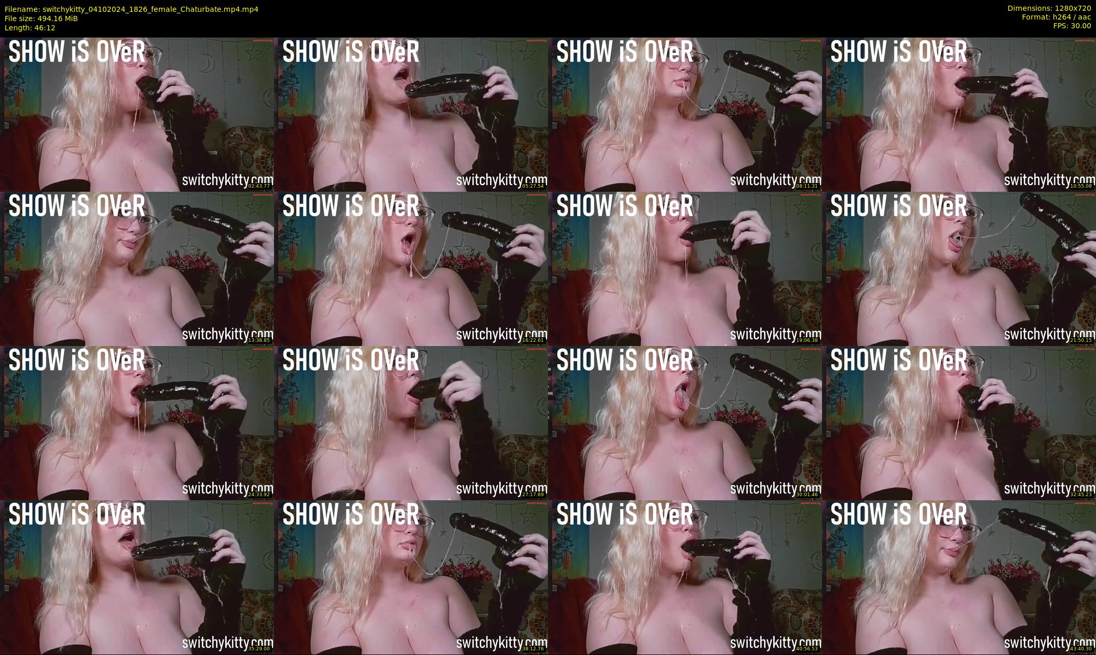 switchykitty — 47 minute Chaturbate female cam show recording, 720p, Oct 4, 2024
