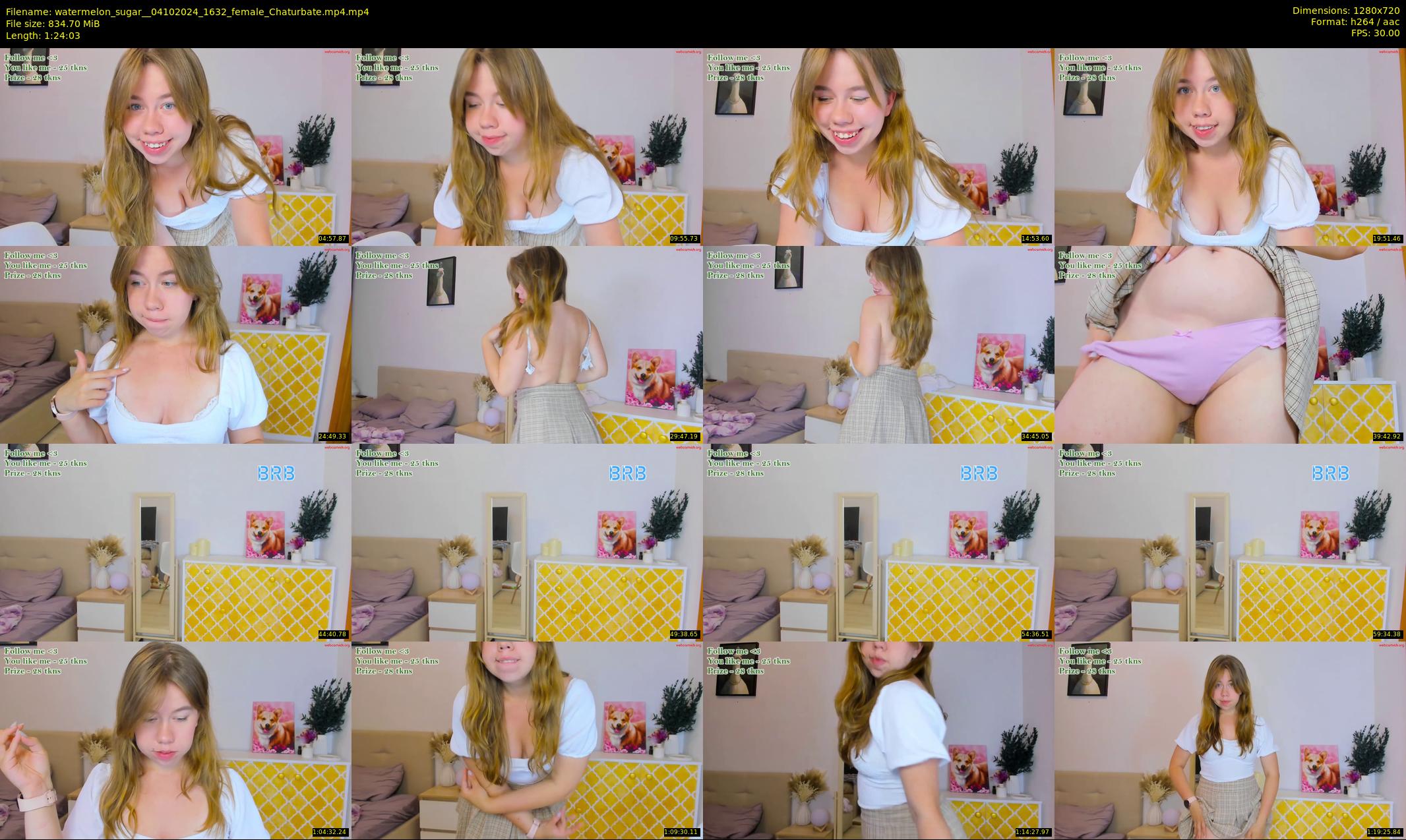 watermelon_sugar_ — 85 minute Chaturbate female cam show recording, 720p, Oct 4, 2024