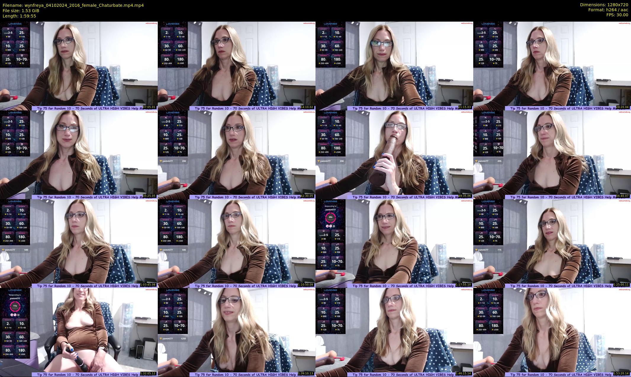 wynfreya — 120 minute Chaturbate female cam show recording, 720p, Oct 4, 2024