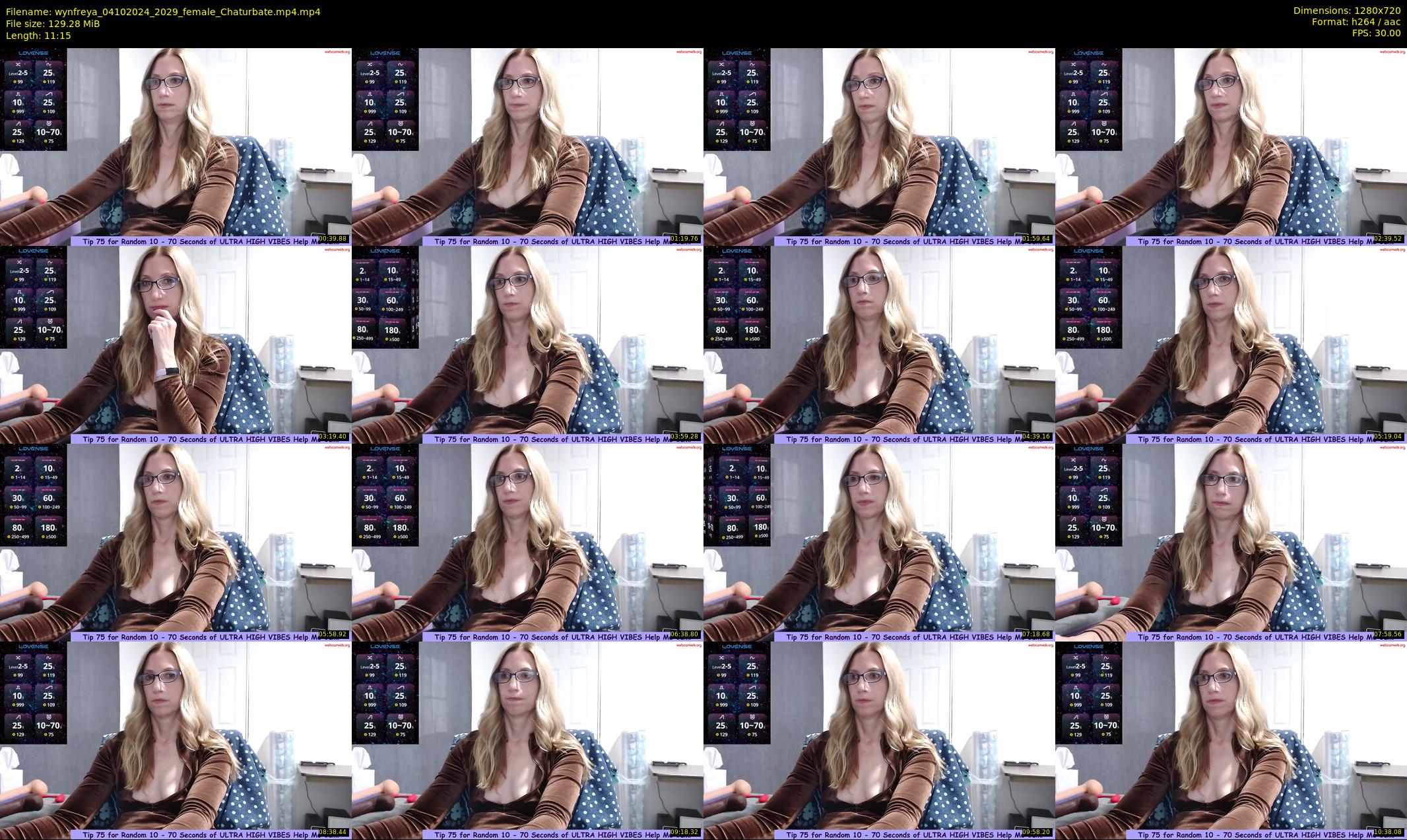 wynfreya — 12 minute Chaturbate female cam show recording, 720p, Oct 4, 2024