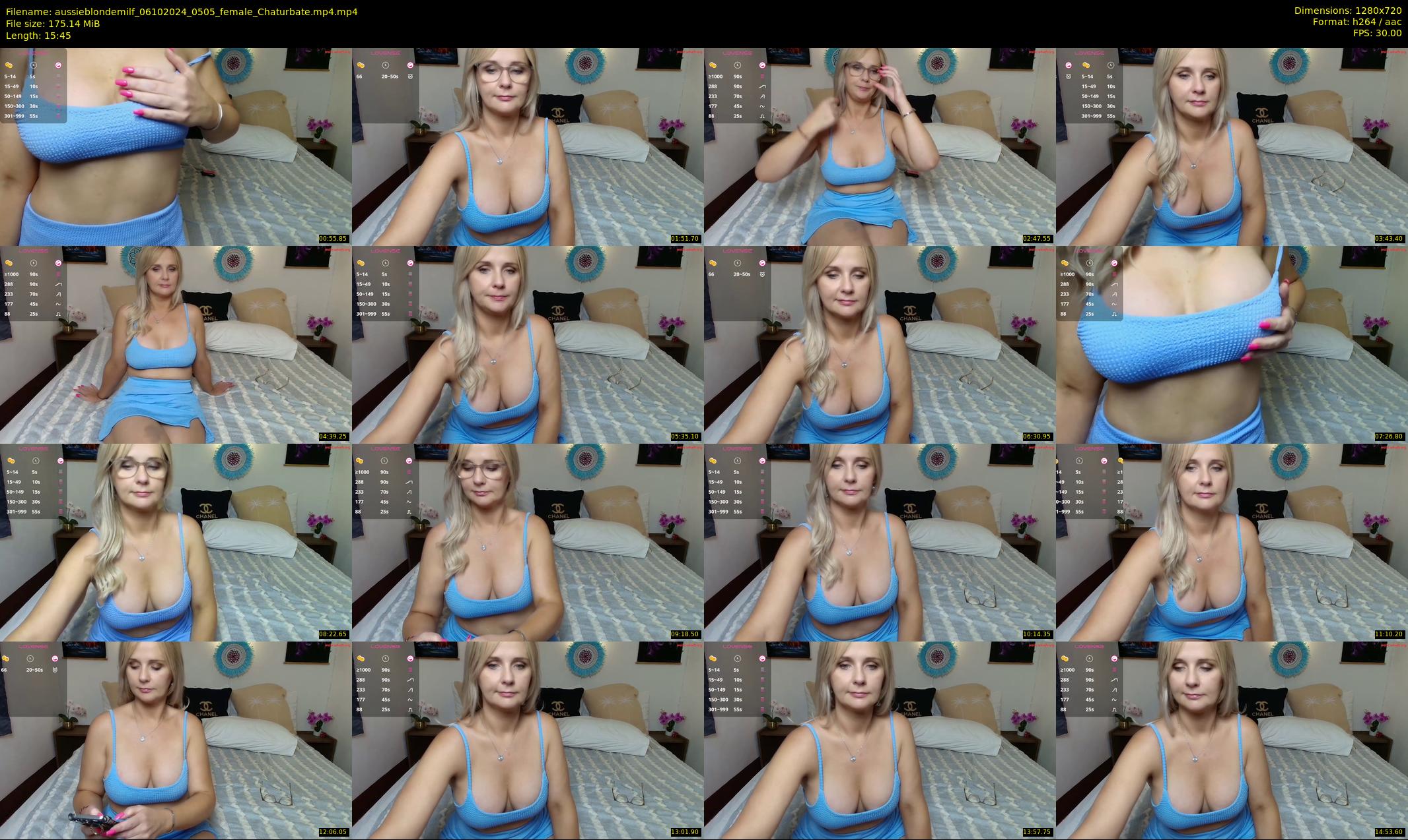 aussieblondemilf — 16 minute Chaturbate female cam show recording, 720p, Oct 6, 2024