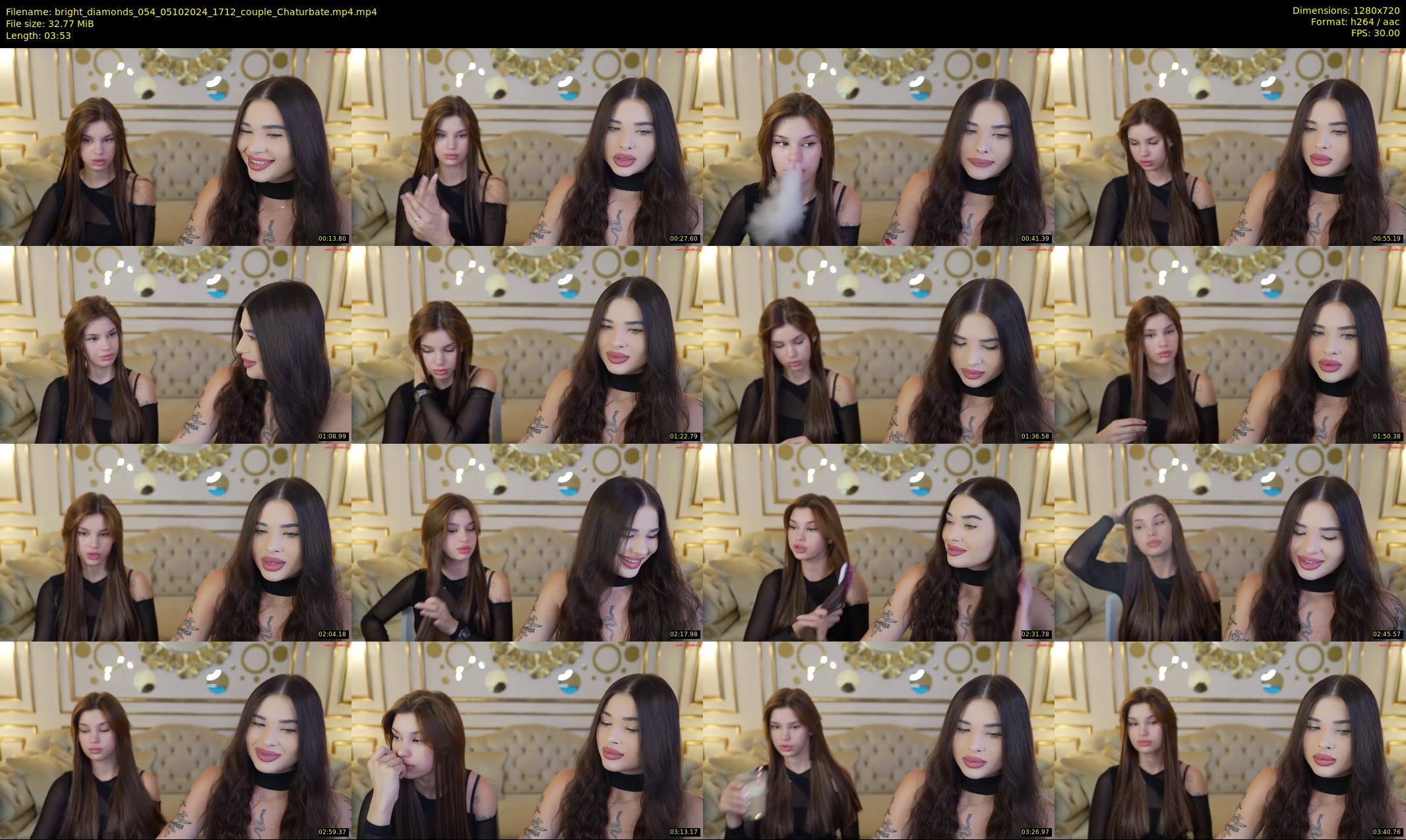 bright_diamonds_054 — 4 minute Chaturbate couple cam show recording, 720p, Oct 5, 2024