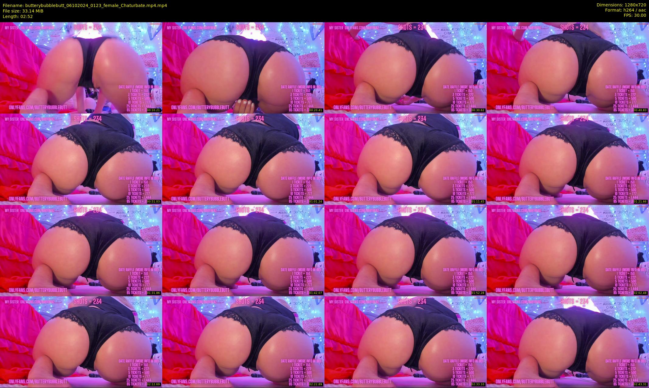 butterybubblebutt — 3 minute Chaturbate couple cam show recording, 720p, Oct 6, 2024