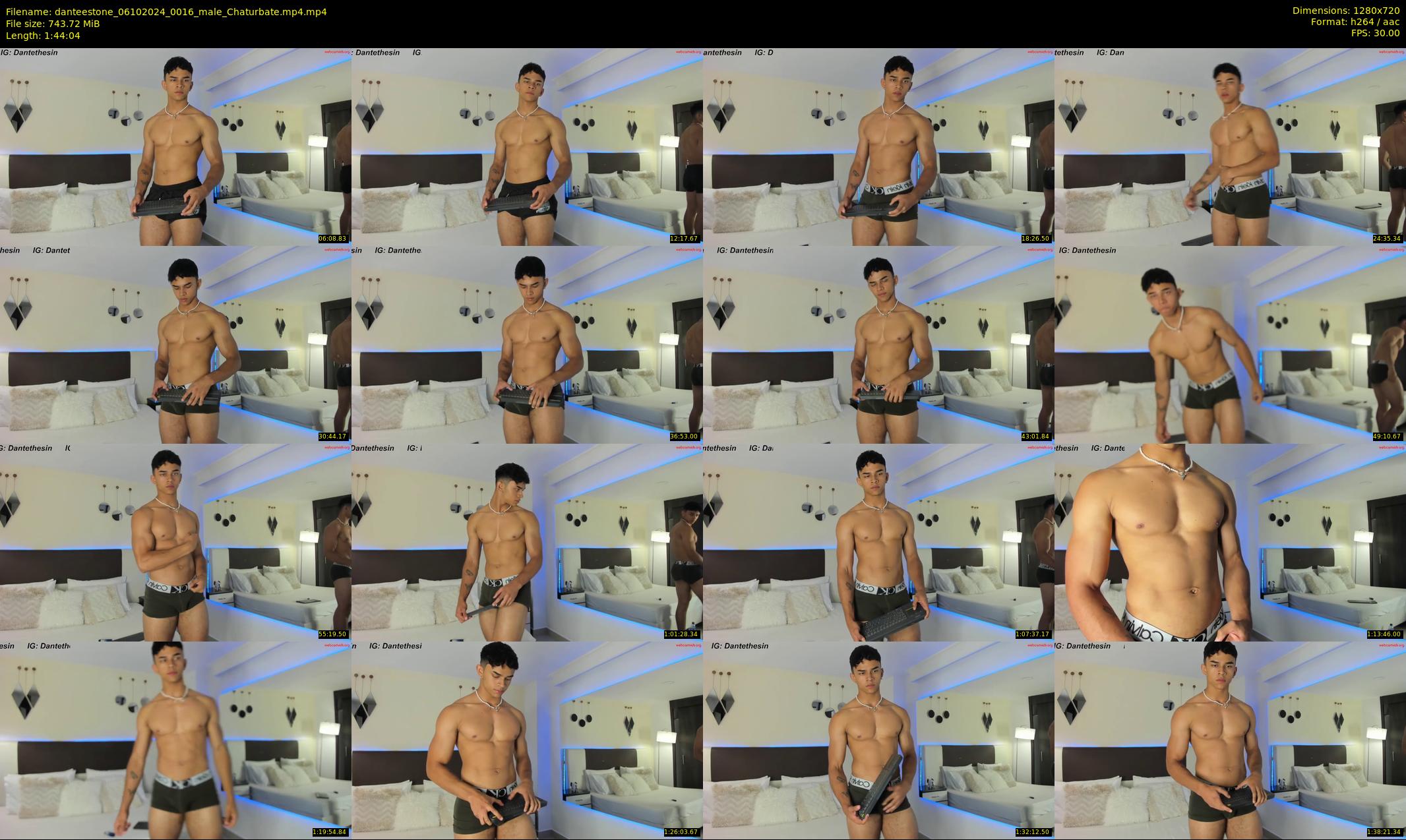 danteestone — 105 minute Chaturbate male cam show recording, 720p, Oct 6, 2024