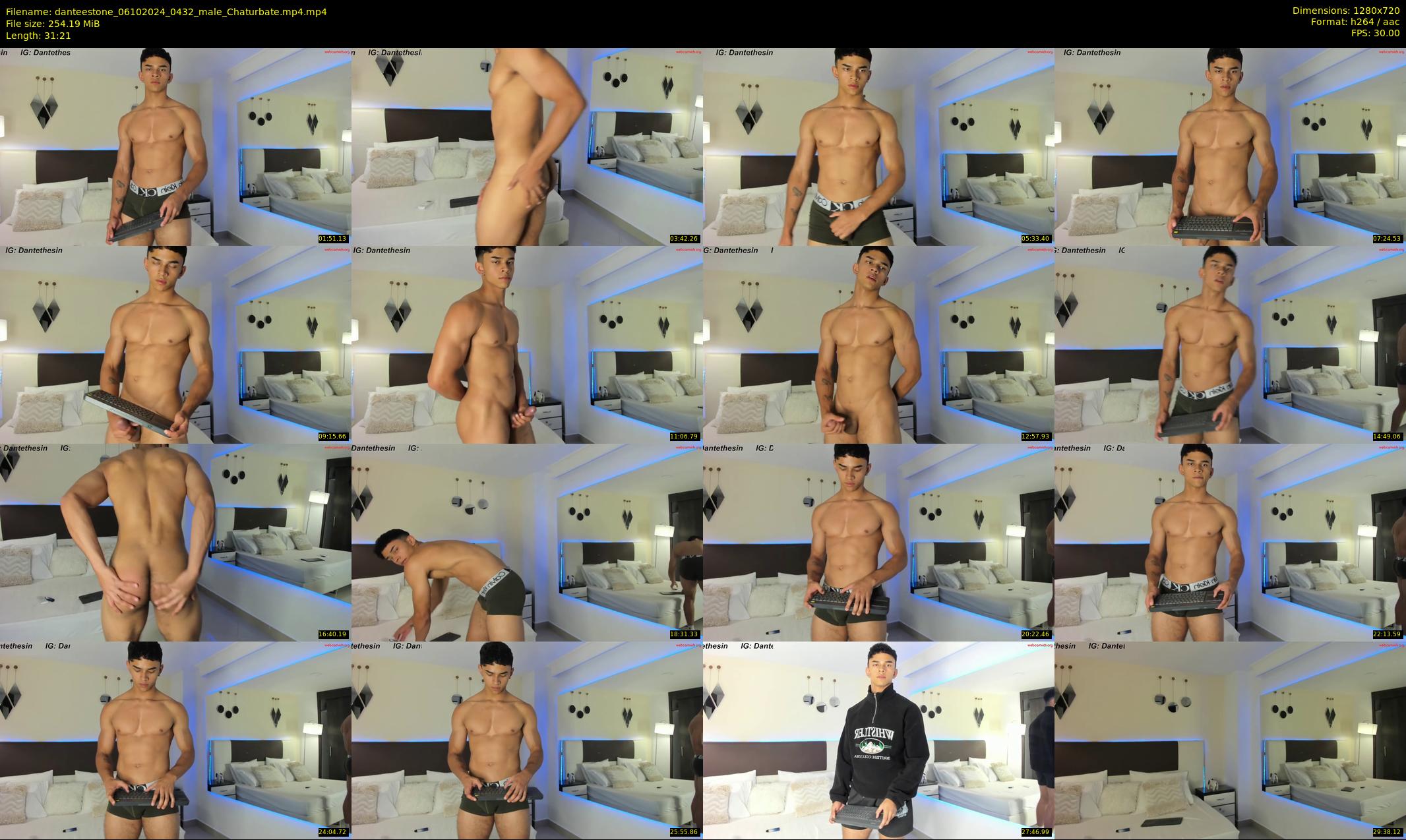 danteestone — 32 minute Chaturbate male cam show recording, 720p, Oct 6, 2024