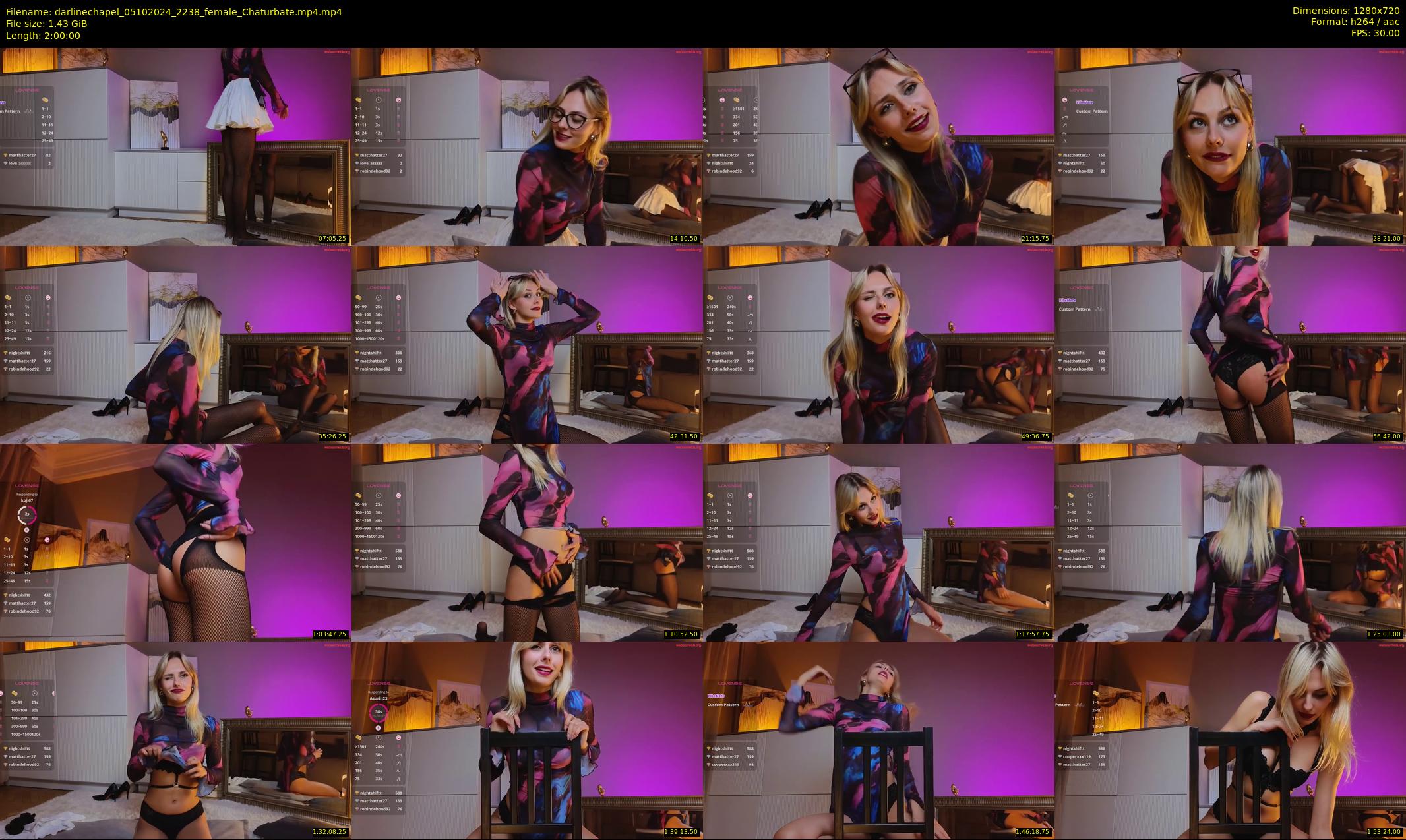 darlinechapel — 120 minute Chaturbate female cam show recording, 720p, Oct 5, 2024