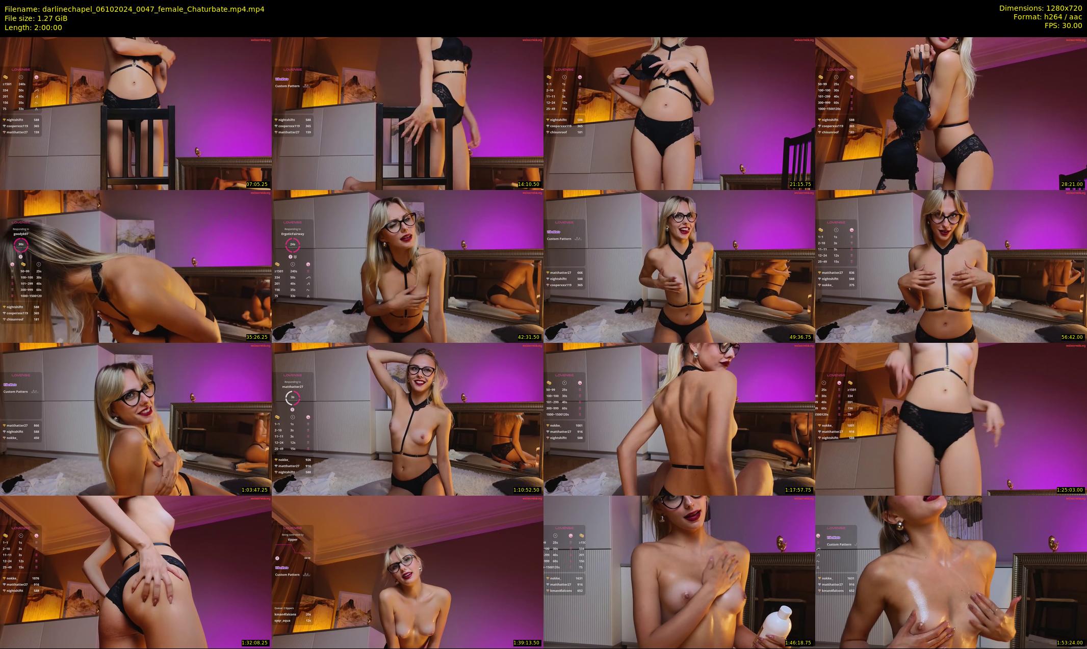 darlinechapel — 120 minute Chaturbate female cam show recording, 720p, Oct 6, 2024