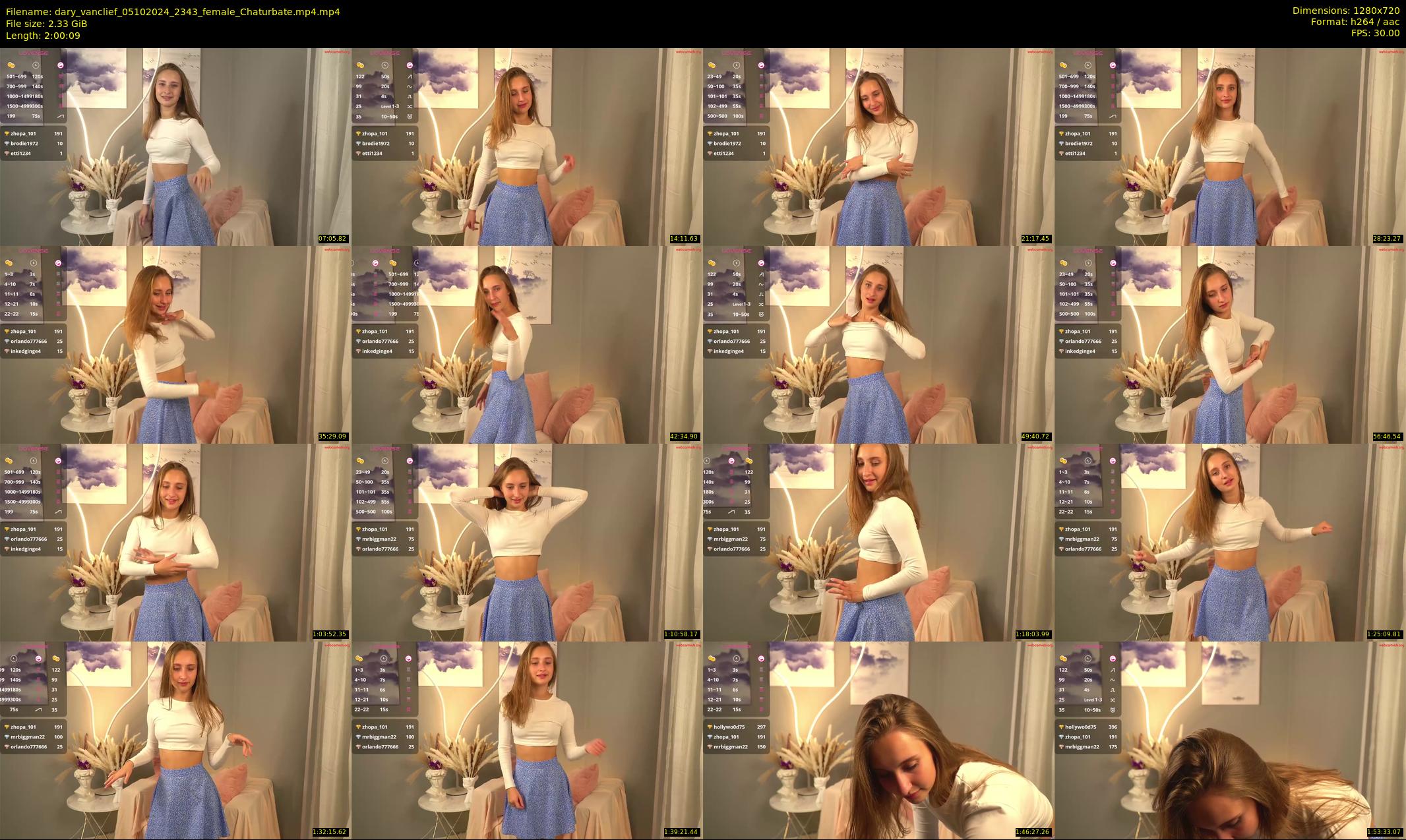 dary_vanclief — 121 minute Chaturbate female cam show recording, 720p, Oct 5, 2024