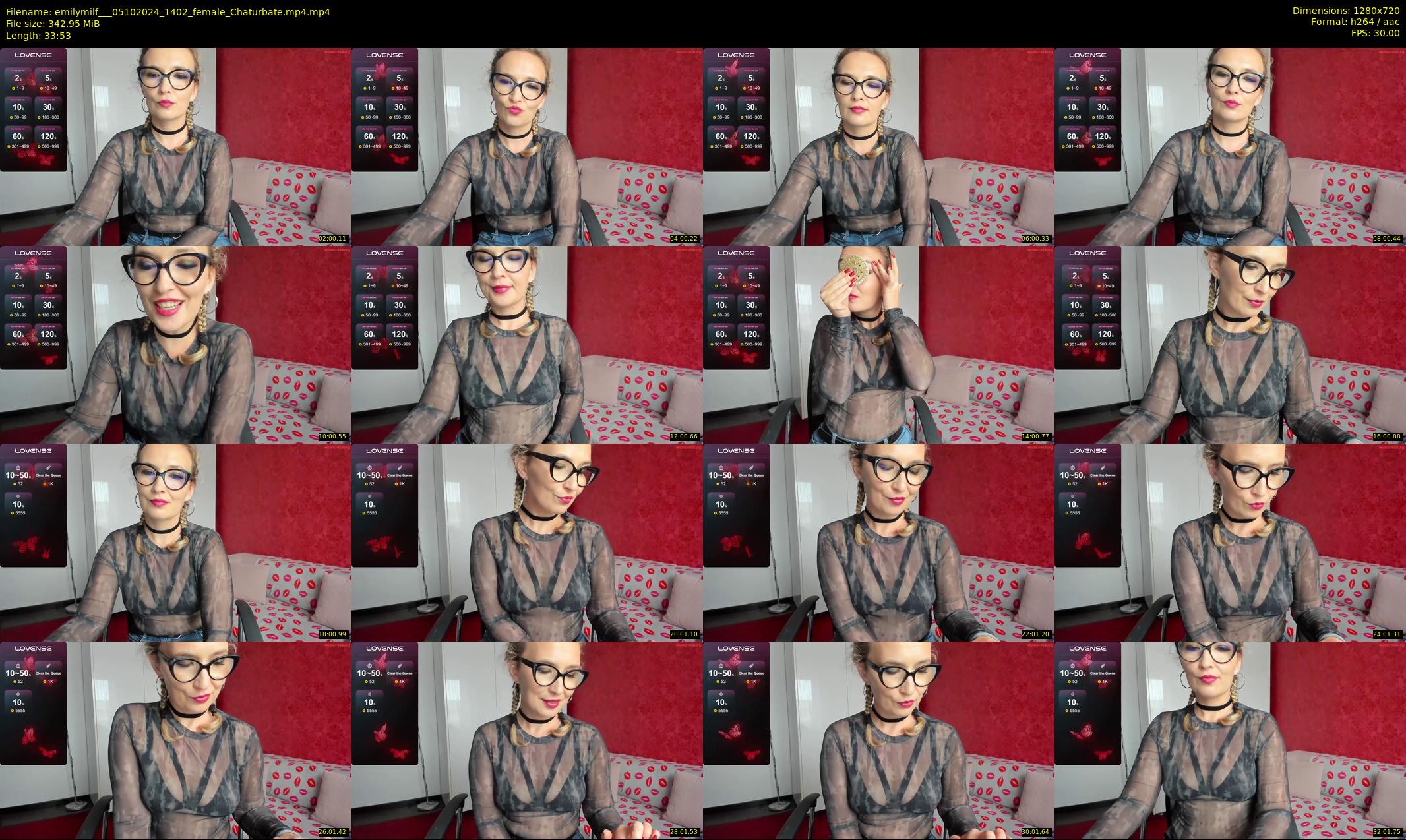 emilymilf__ — 34 minute Chaturbate female cam show recording, 720p, Oct 5, 2024