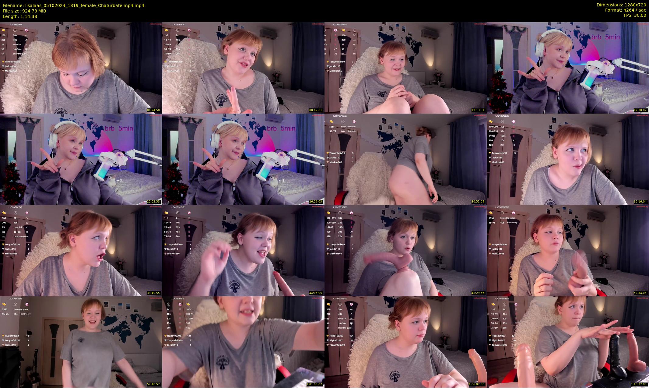 lisalaas — 75 minute Chaturbate female cam show recording, 720p, Oct 5, 2024