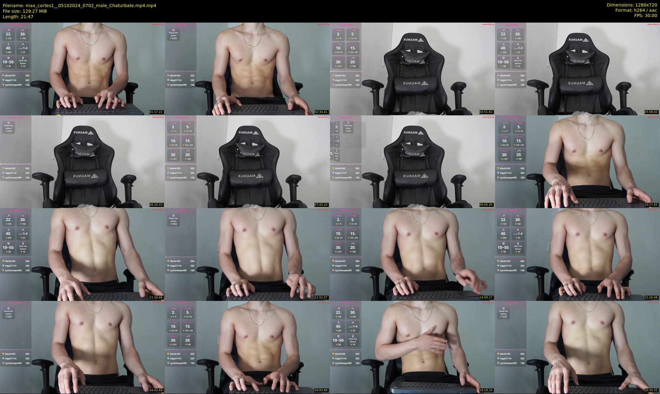 max_cortes1_ — 22 minute Chaturbate male cam show recording, 720p, Oct 5, 2024