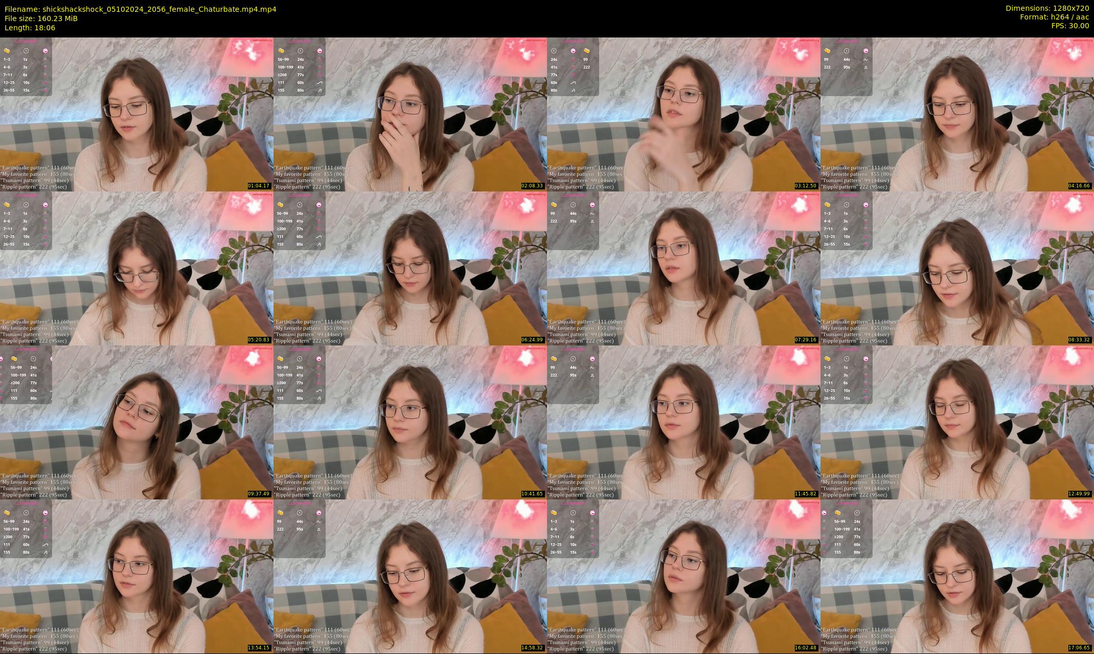 shickshackshock — 19 minute Chaturbate female cam show recording, 720p, Oct 5, 2024