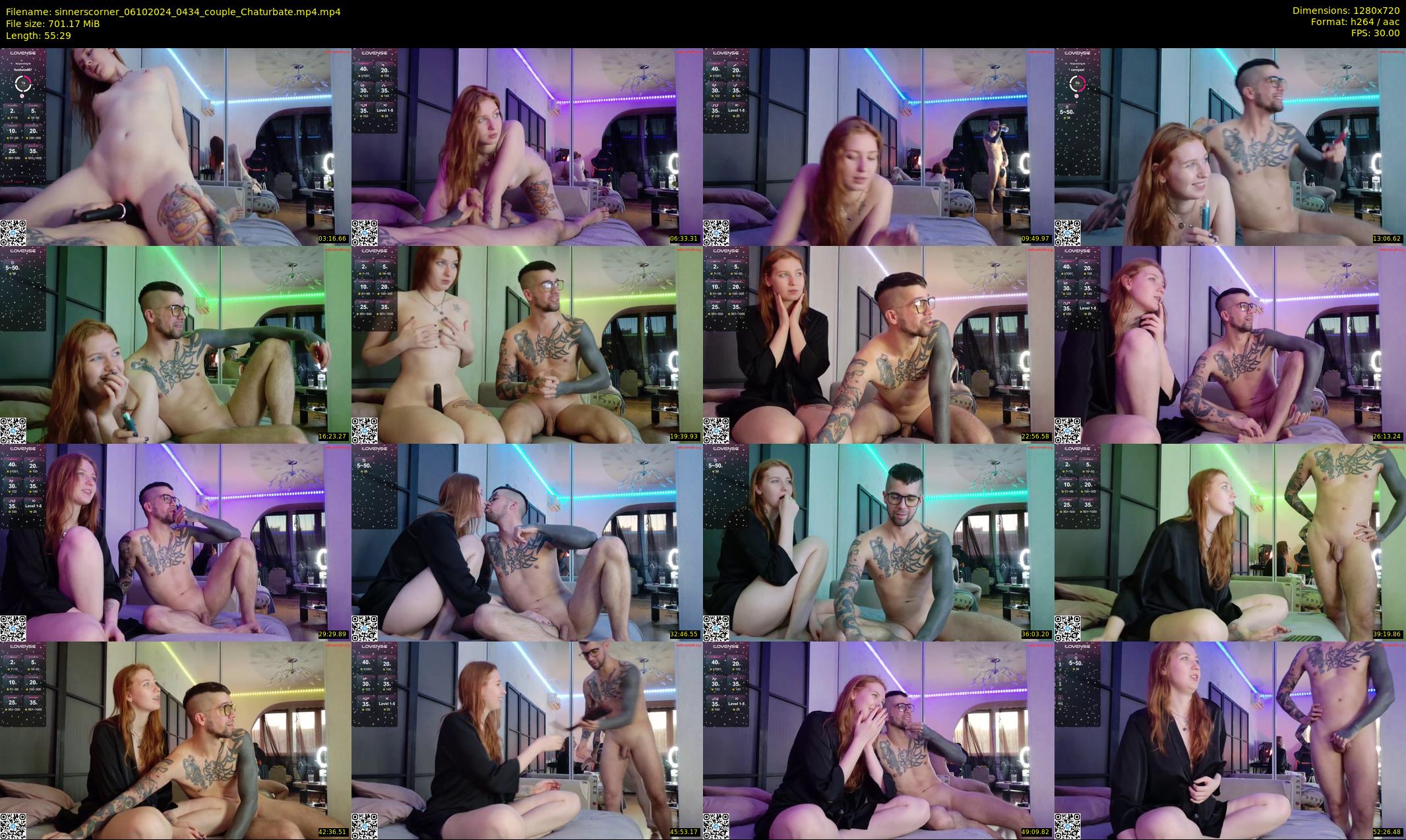 sinnerscorner — 56 minute Chaturbate couple cam show recording, 720p, Oct 6, 2024
