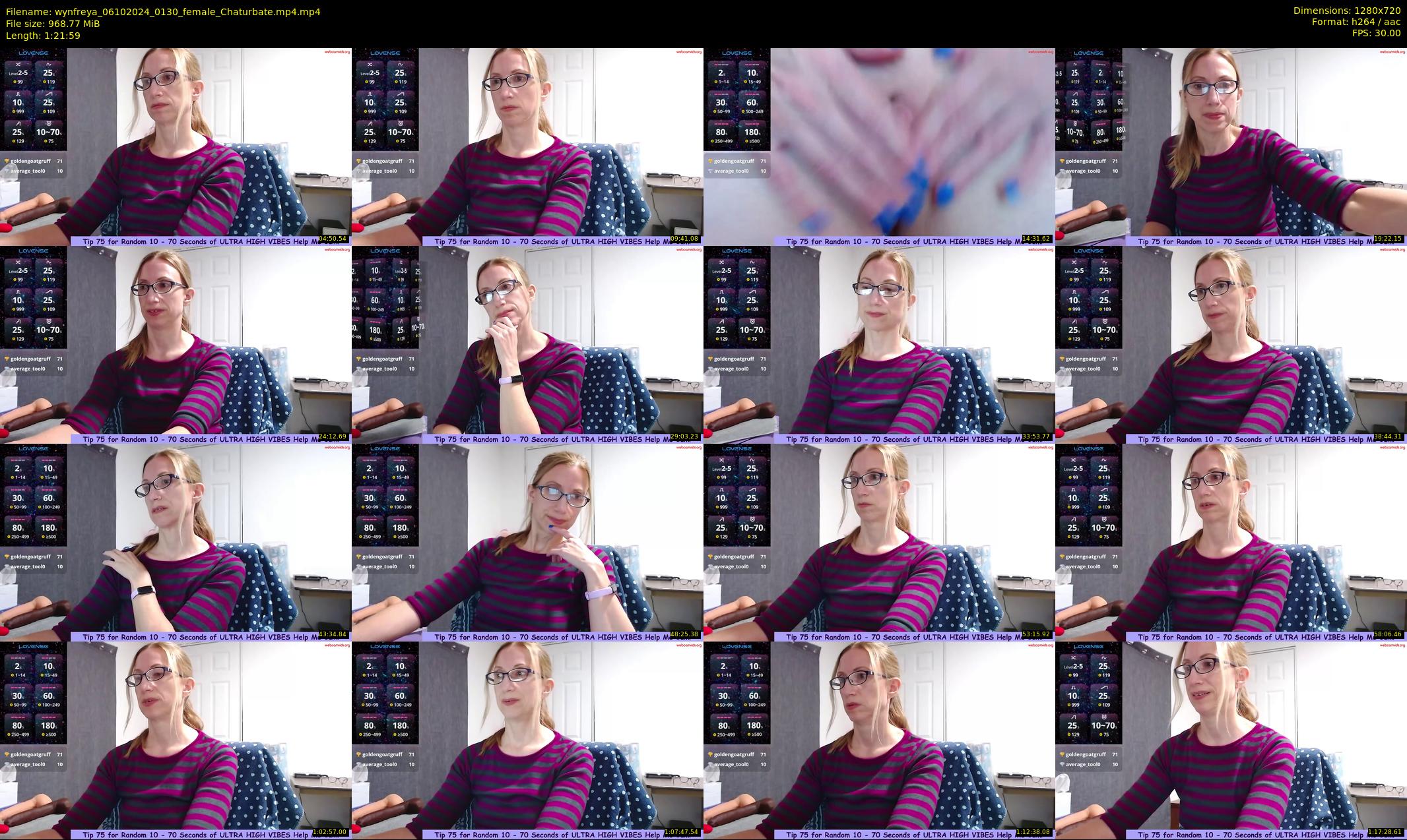 wynfreya — 82 minute Chaturbate female cam show recording, 720p, Oct 6, 2024