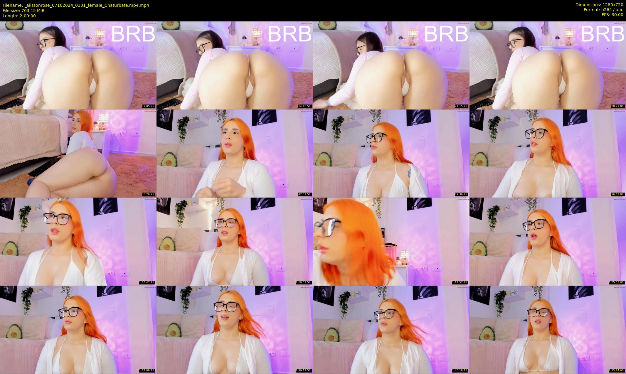 _alissonrose — 120 minute Chaturbate female cam show recording, 720p, Oct 7, 2024