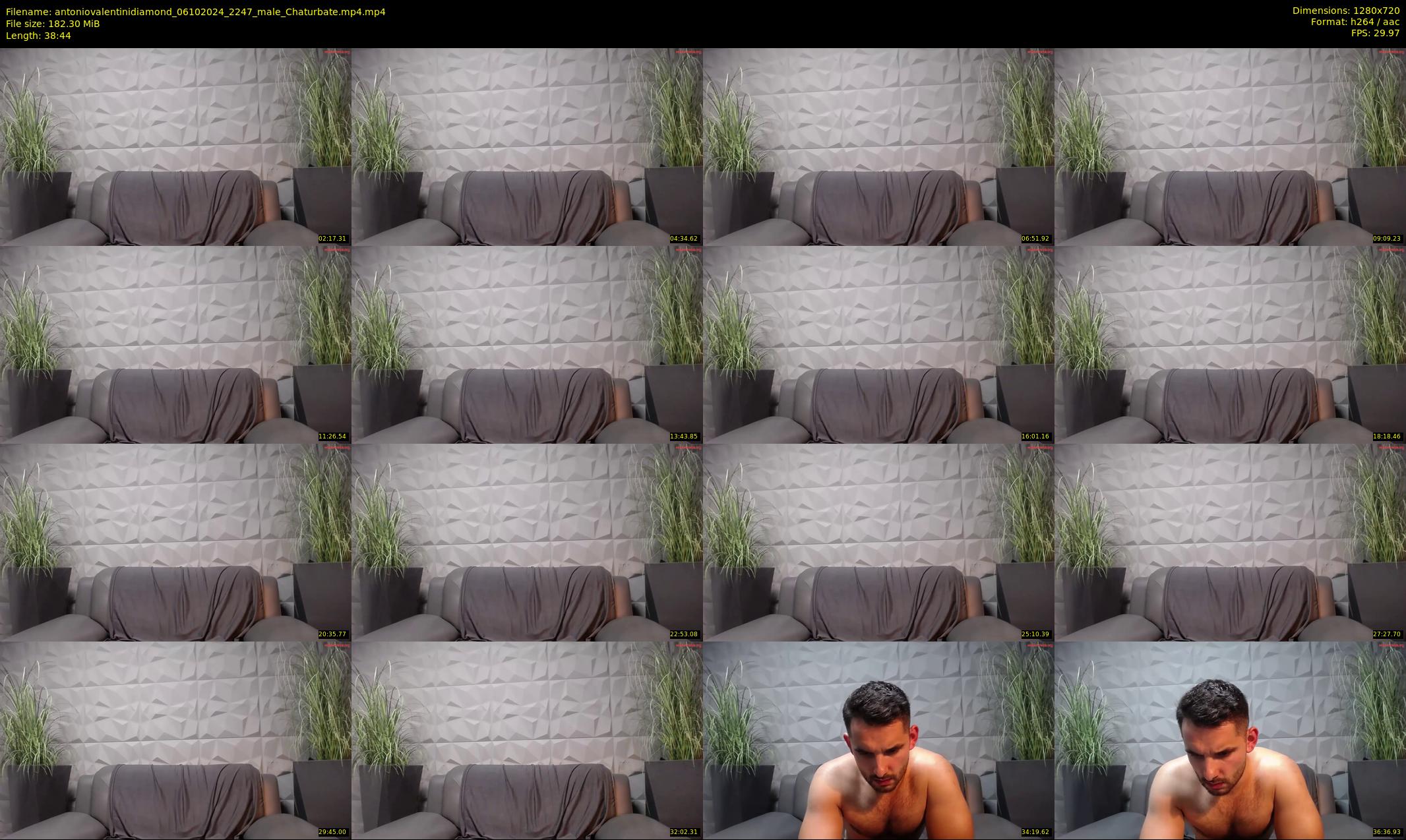 antoniovalentinidiamond — 39 minute Chaturbate male cam show recording, 720p, Oct 6, 2024