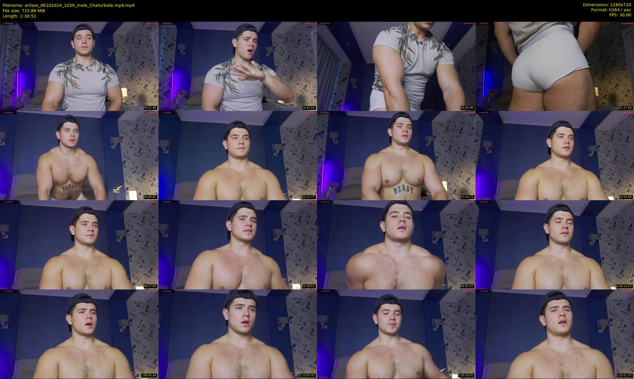 arilass — 91 minute Chaturbate male cam show recording, 720p, Oct 6, 2024