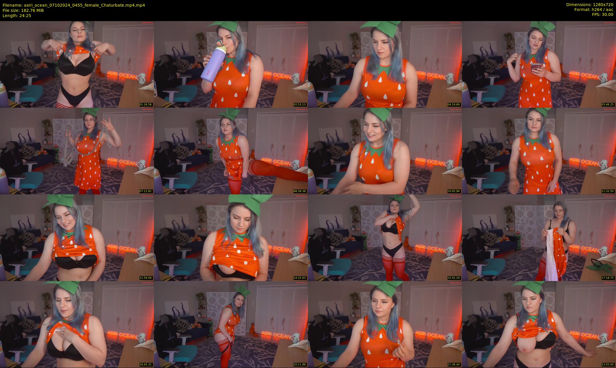 asiri_ocean — 25 minute Chaturbate female cam show recording, 720p, Oct 7, 2024