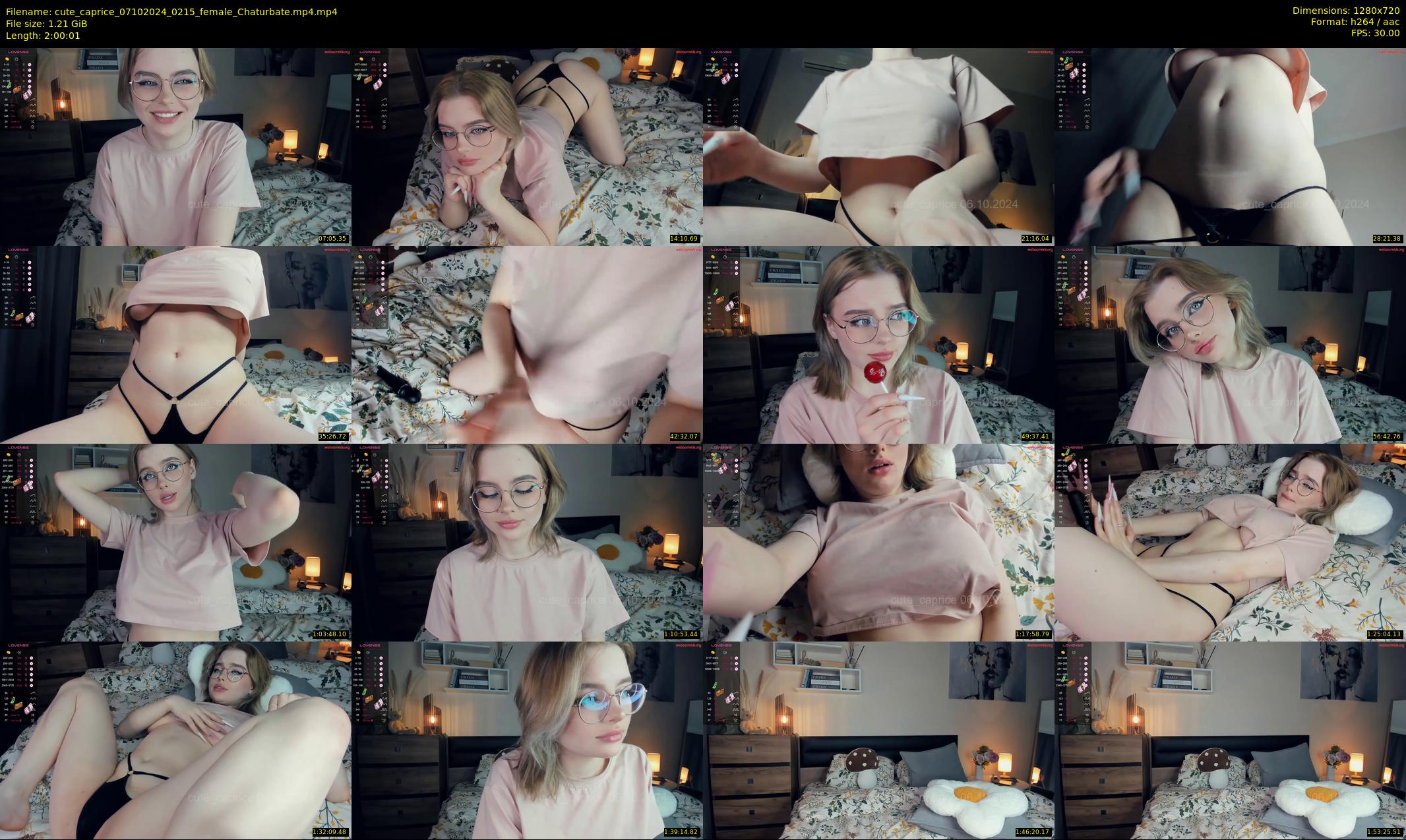 cute_caprice — 121 minute Chaturbate female cam show recording, 720p, Oct 7, 2024