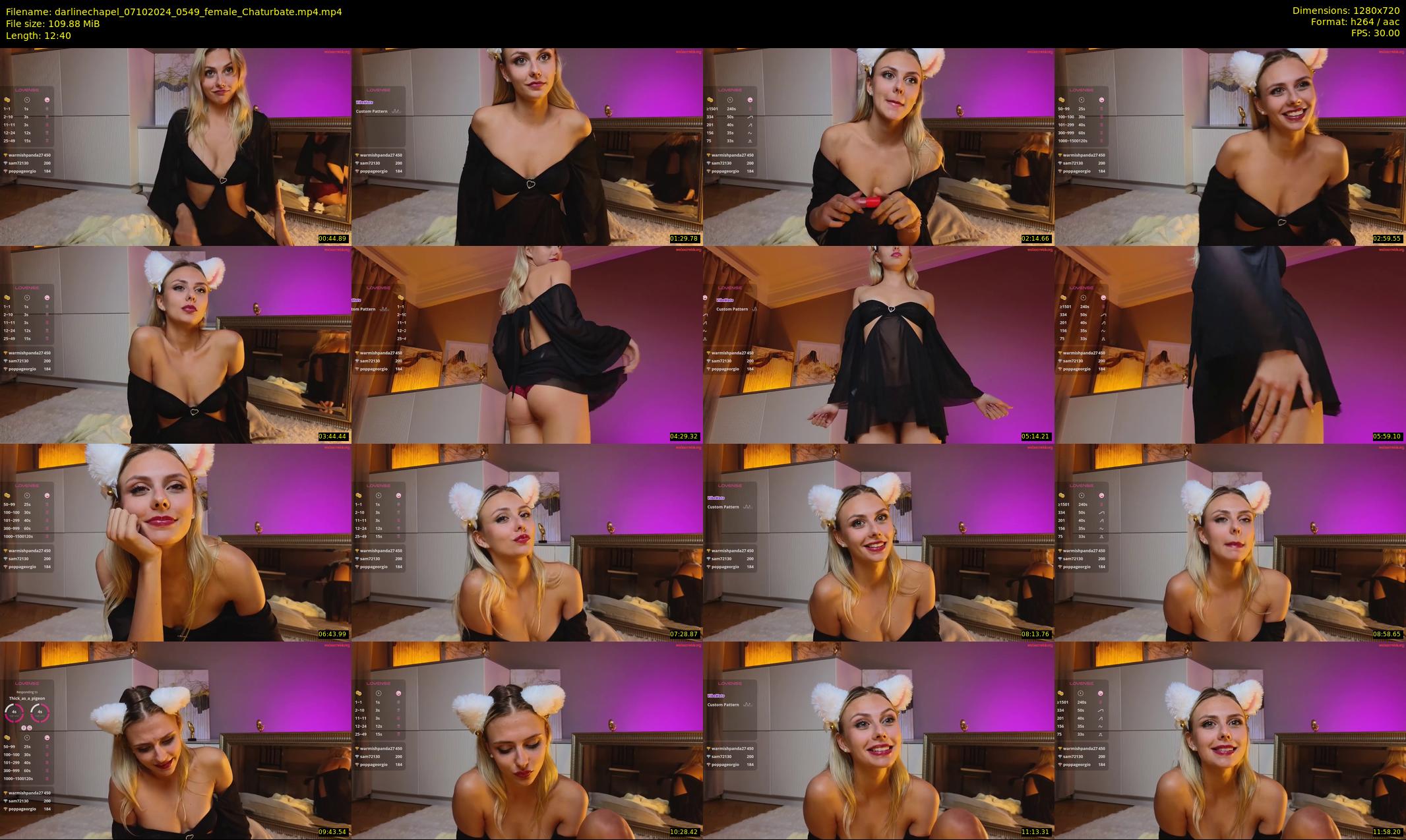 darlinechapel — 13 minute Chaturbate female cam show recording, 720p, Oct 7, 2024