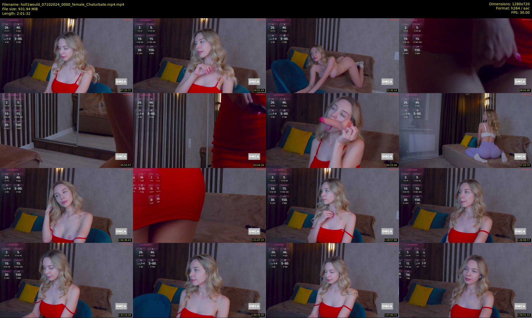 holl1would — 122 minute Chaturbate female cam show recording, 720p, Oct 7, 2024