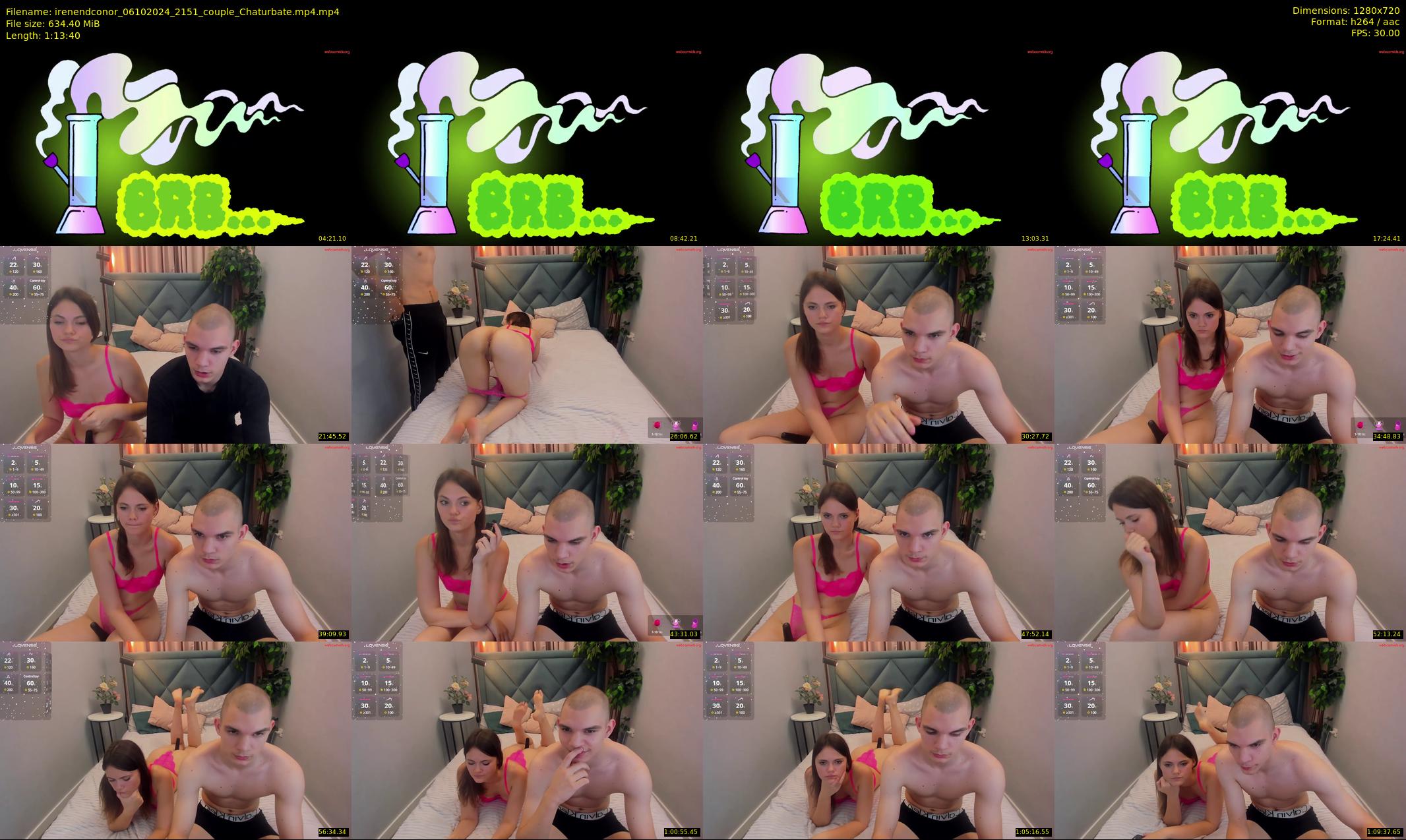 irenendconor — 74 minute Chaturbate couple cam show recording, 720p, Oct 6, 2024