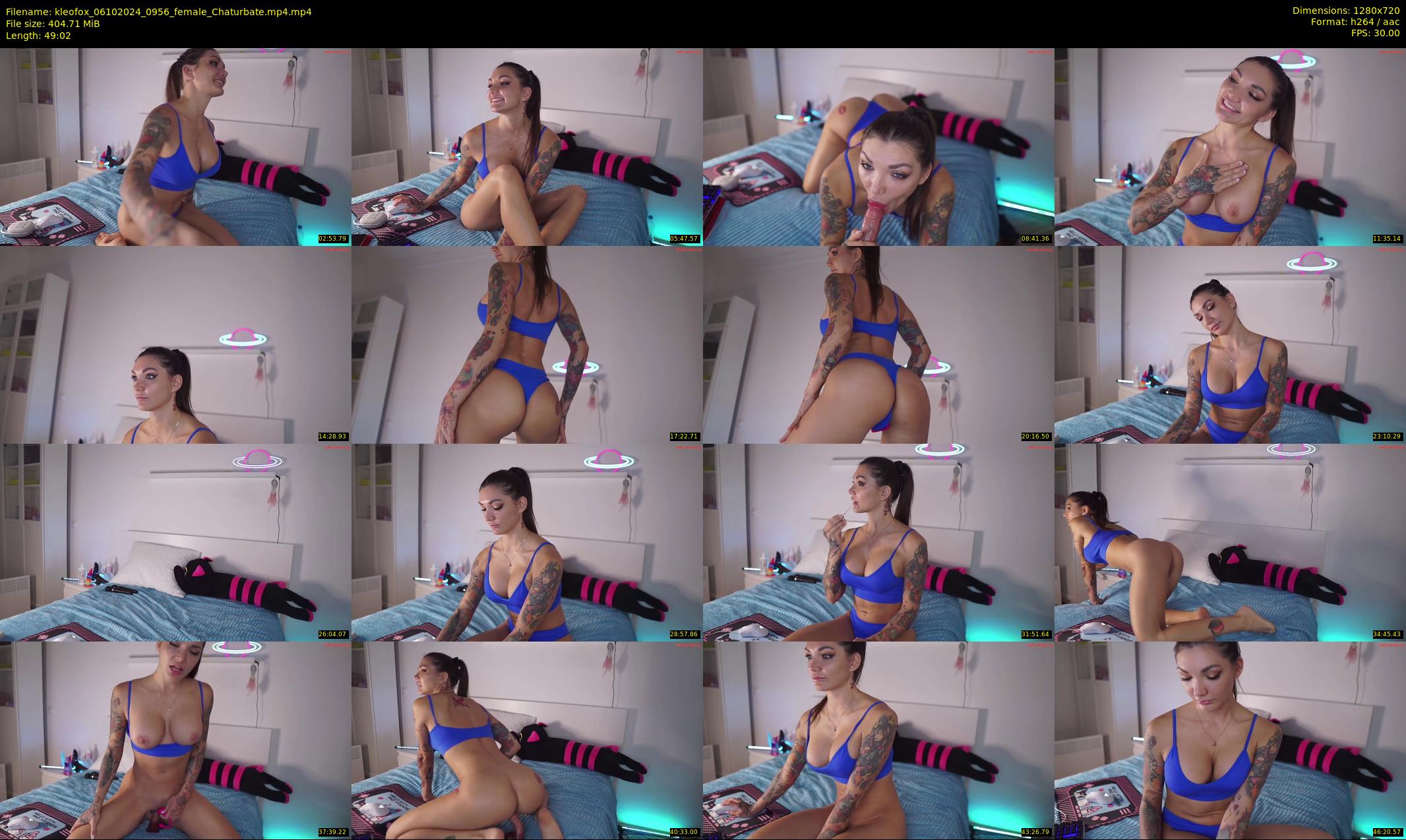 kleofox — 50 minute Chaturbate female cam show recording, 720p, Oct 6, 2024