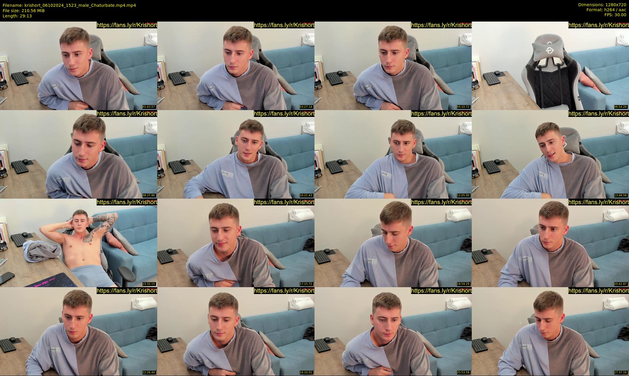 krishort — 30 minute Chaturbate male cam show recording, 720p, Oct 6, 2024