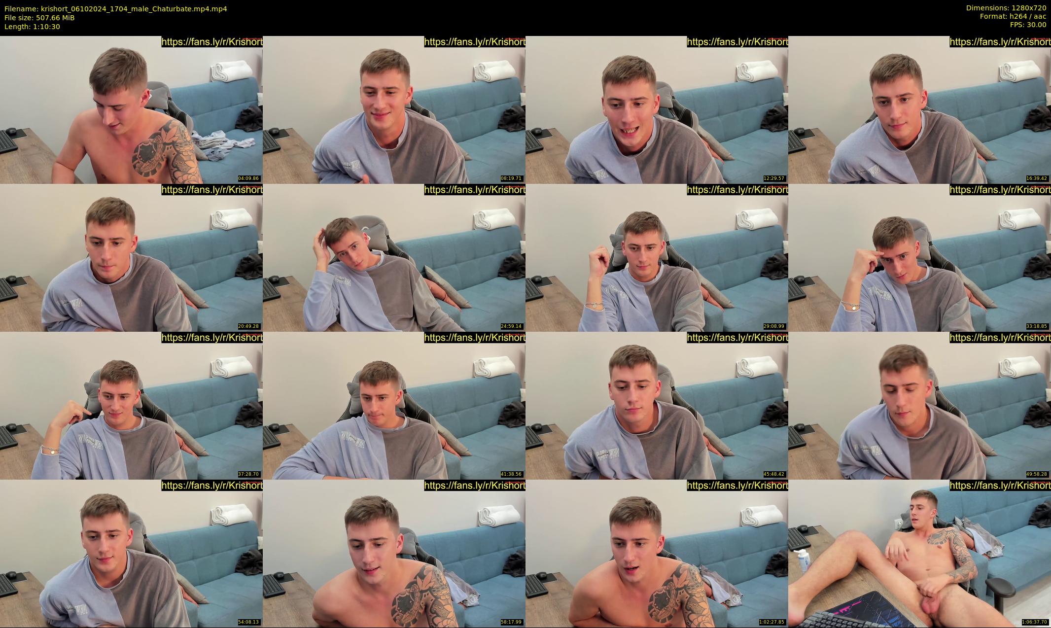 krishort — 71 minute Chaturbate male cam show recording, 720p, Oct 6, 2024