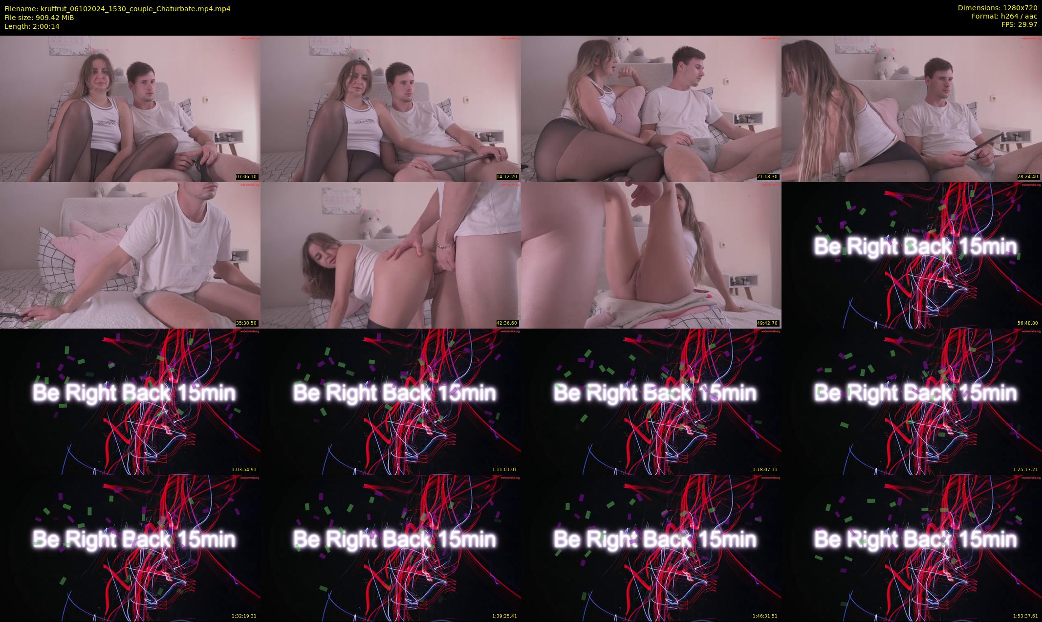 krutfrut — 121 minute Chaturbate couple cam show recording, 720p, Oct 6, 2024