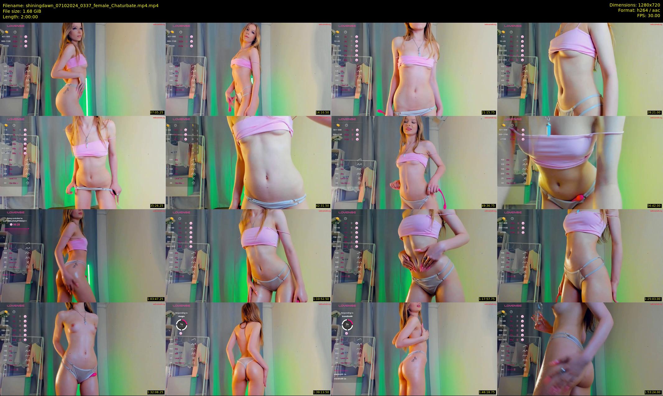 shiningdawn — 120 minute Chaturbate female cam show recording, 720p, Oct 7, 2024