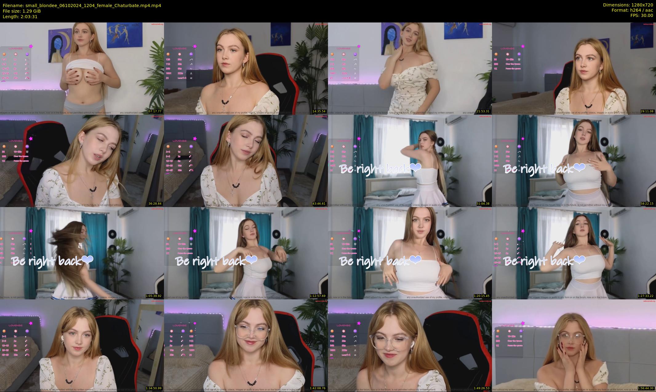 small_blondee — 124 minute Chaturbate female cam show recording, 720p, Oct 6, 2024