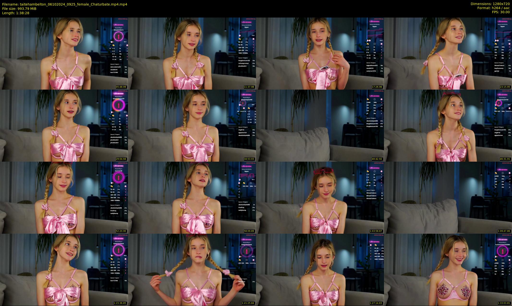 taitehambelton — 99 minute Chaturbate female cam show recording, 720p, Oct 6, 2024