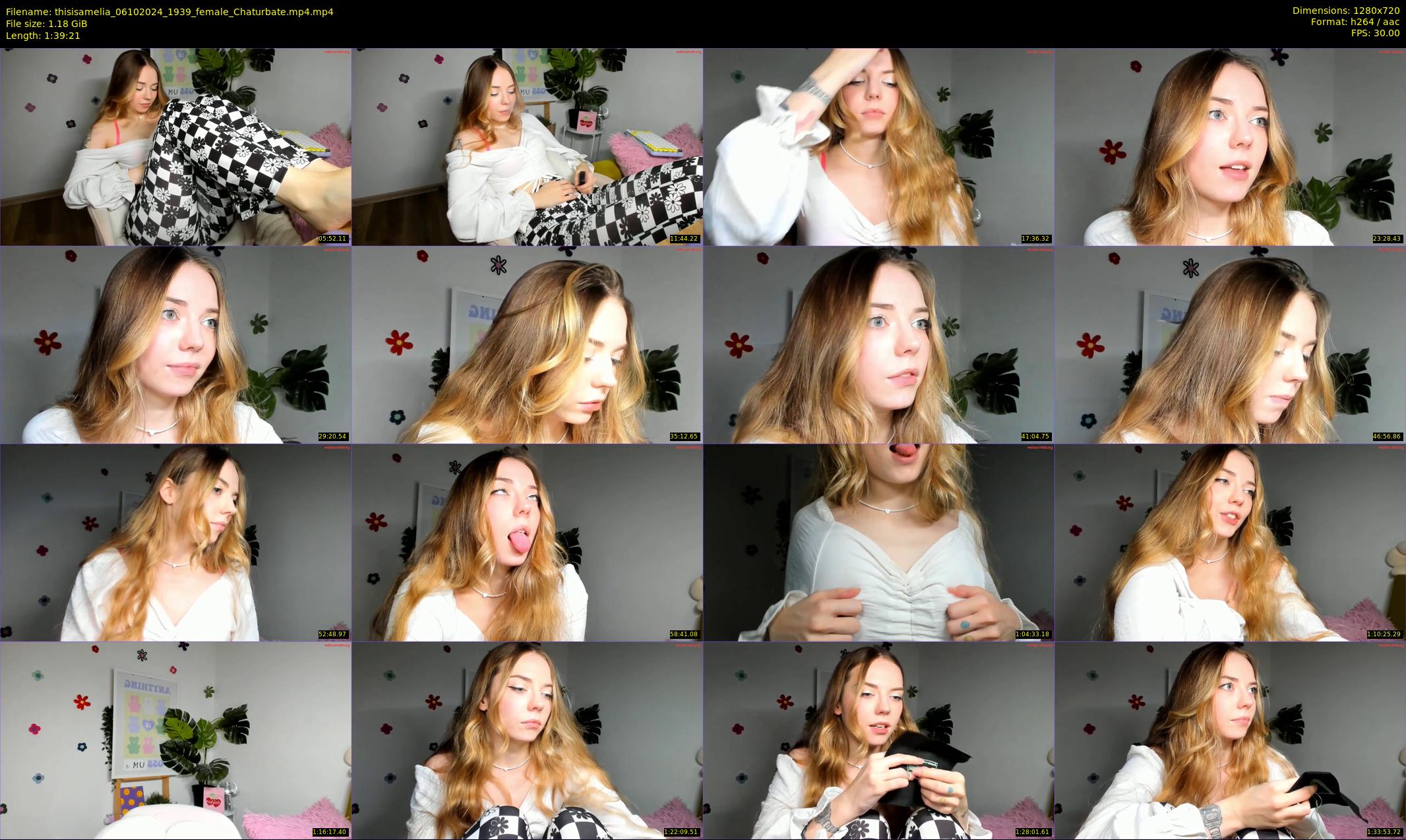 thisisamelia — 100 minute Chaturbate female cam show recording, 720p, Oct 6, 2024