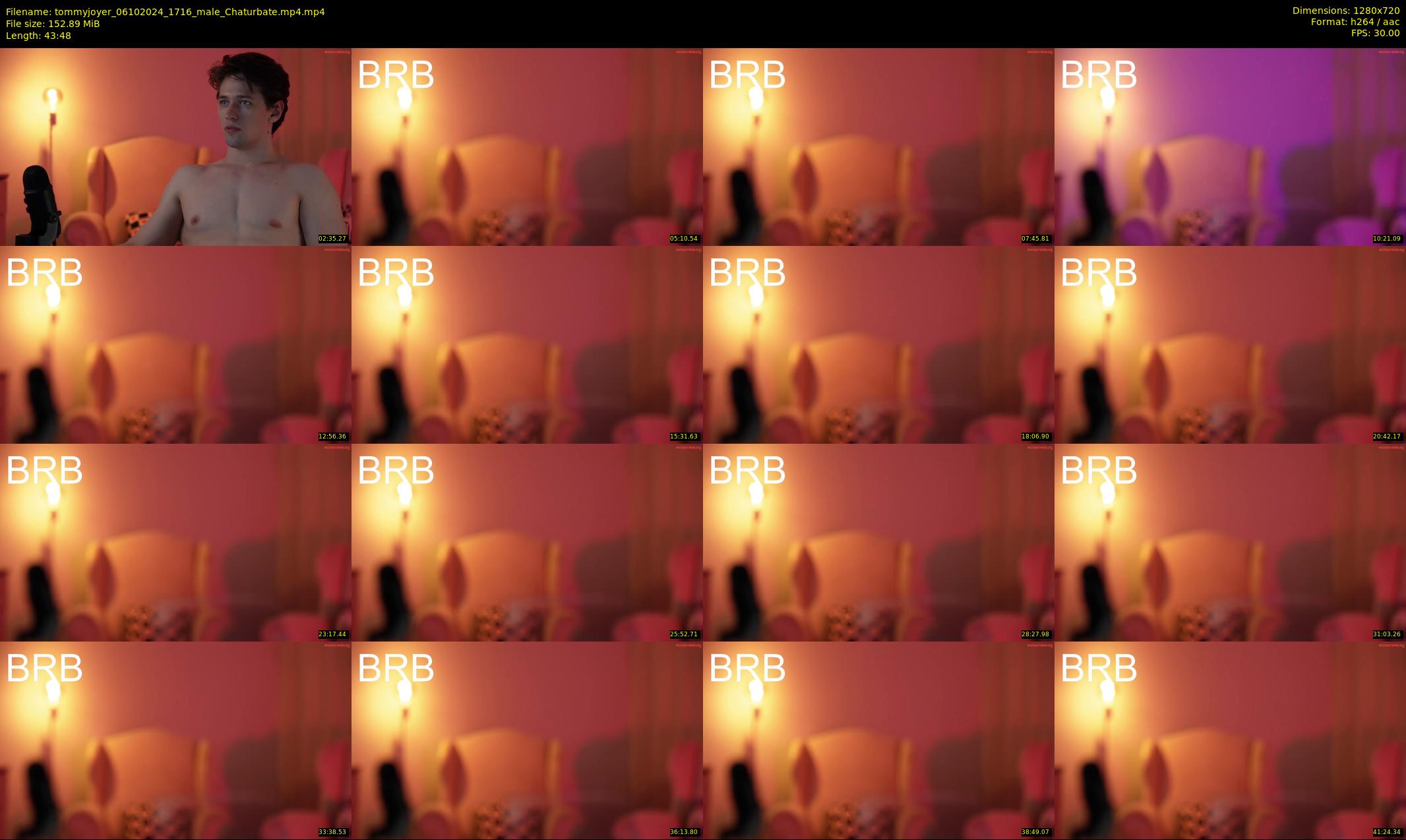 tommyjoyer — 44 minute Chaturbate male cam show recording, 720p, Oct 6, 2024